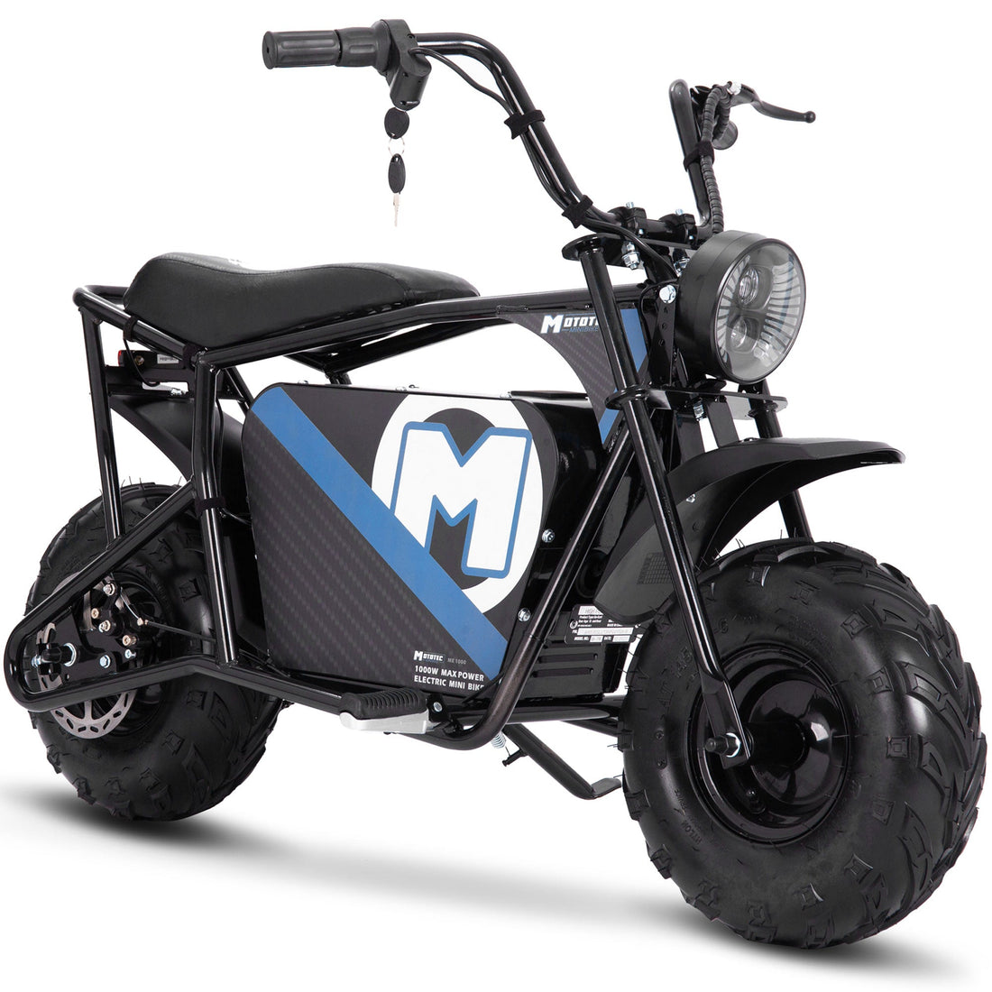 MotoTec 48v 1000w Mini Bike Black