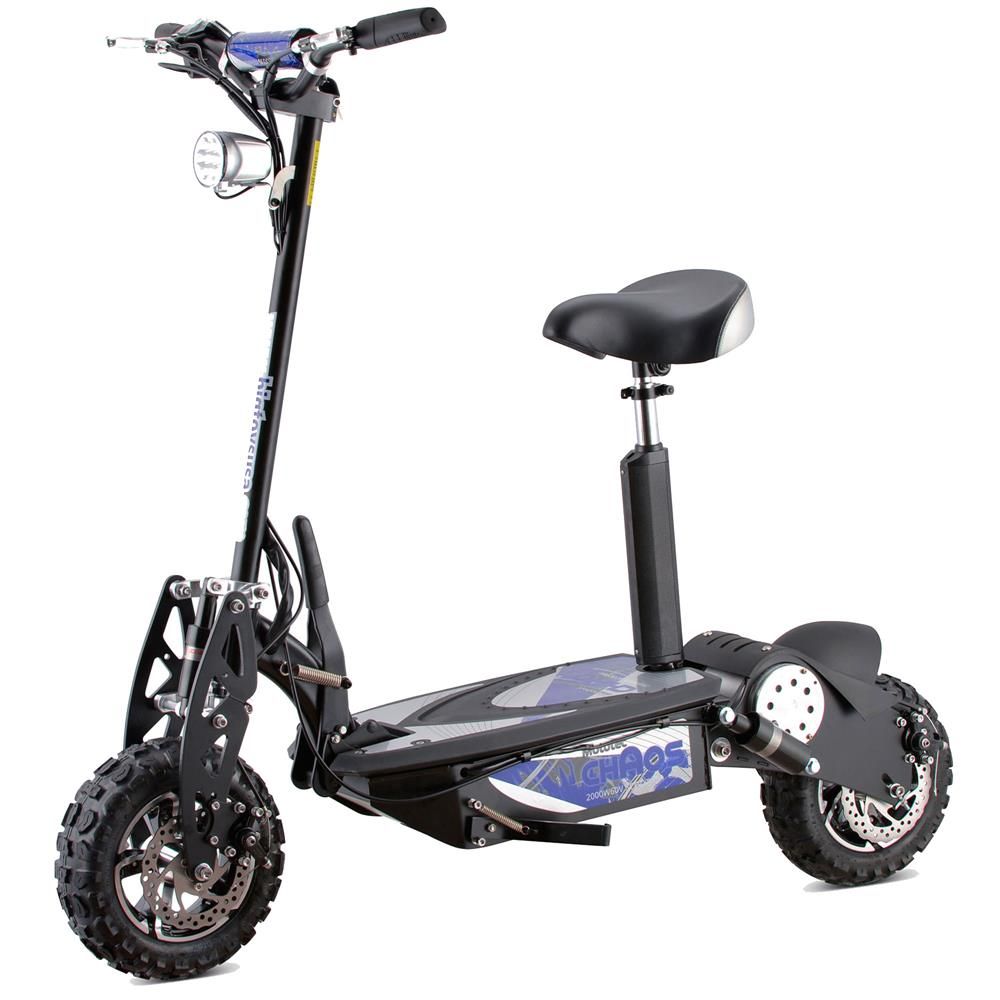 Mototec Chaos 2000W 60V Electric Scooter Black Fast Ride - Image 1