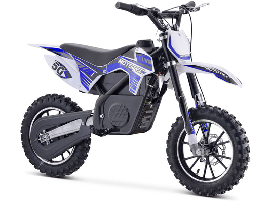 Blue MotoTec 24V 500W Electric Dirt Bike for Kids