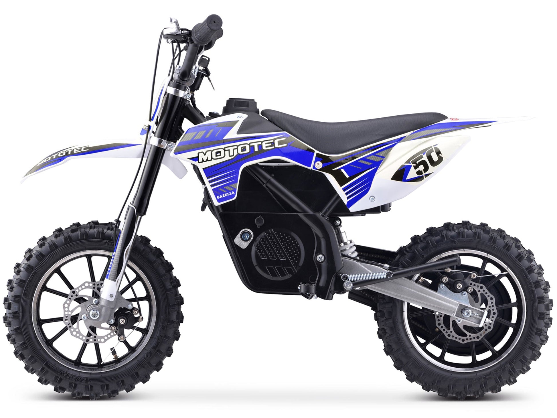 MotoTec 24v 500w Gazella Electric Dirt Bike Blue - Image 2