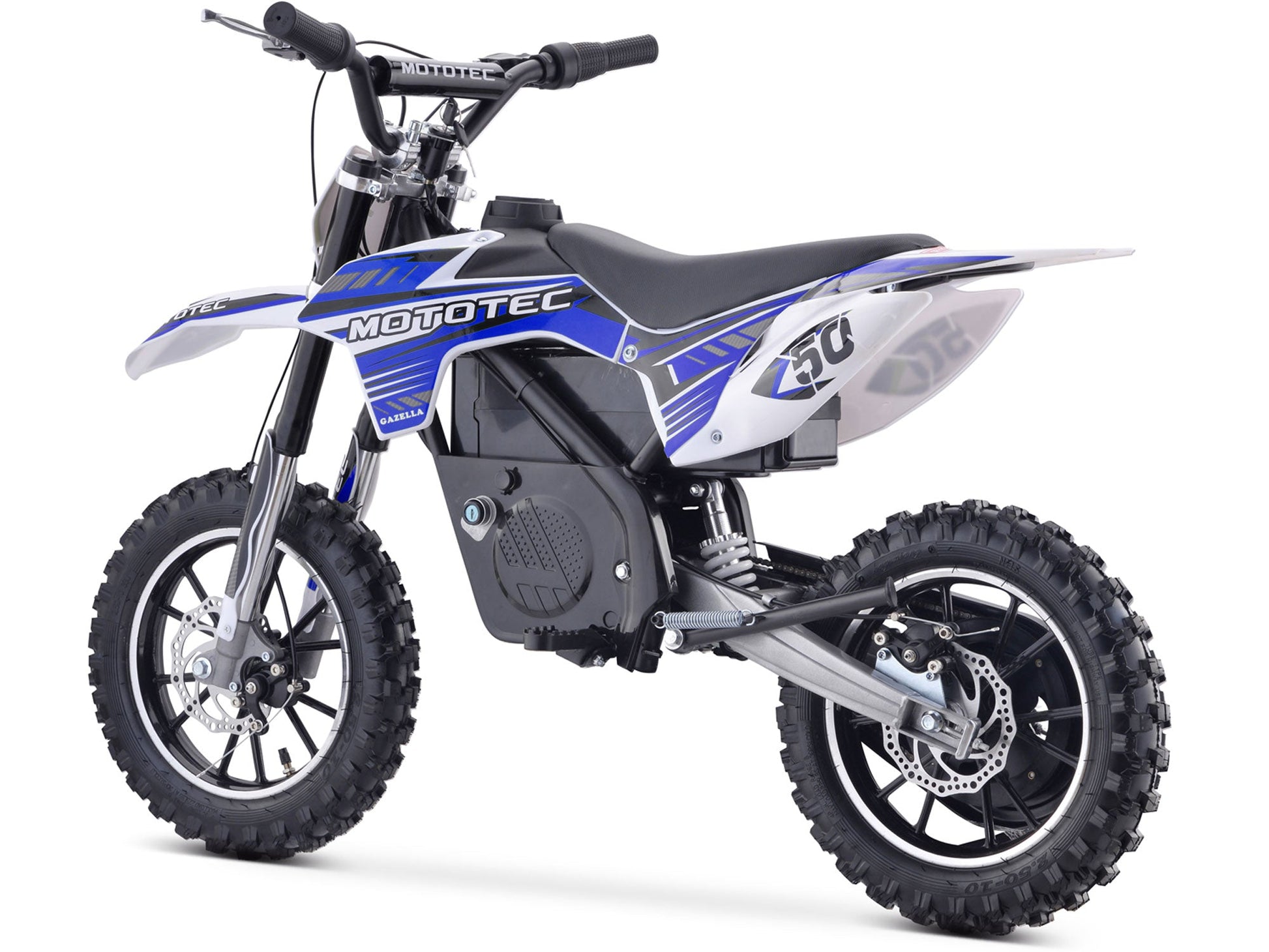 MotoTec 24v 500w Gazella Electric Dirt Bike Blue - Image 3