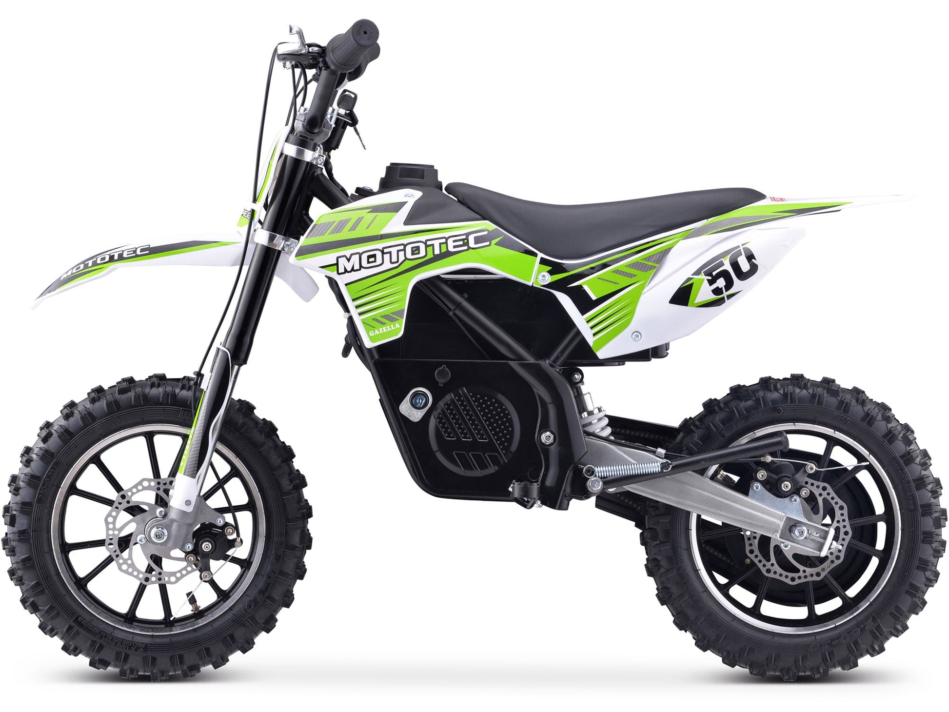 MotoTec 24v 500w Gazella Electric Dirt Bike Green - Image 3
