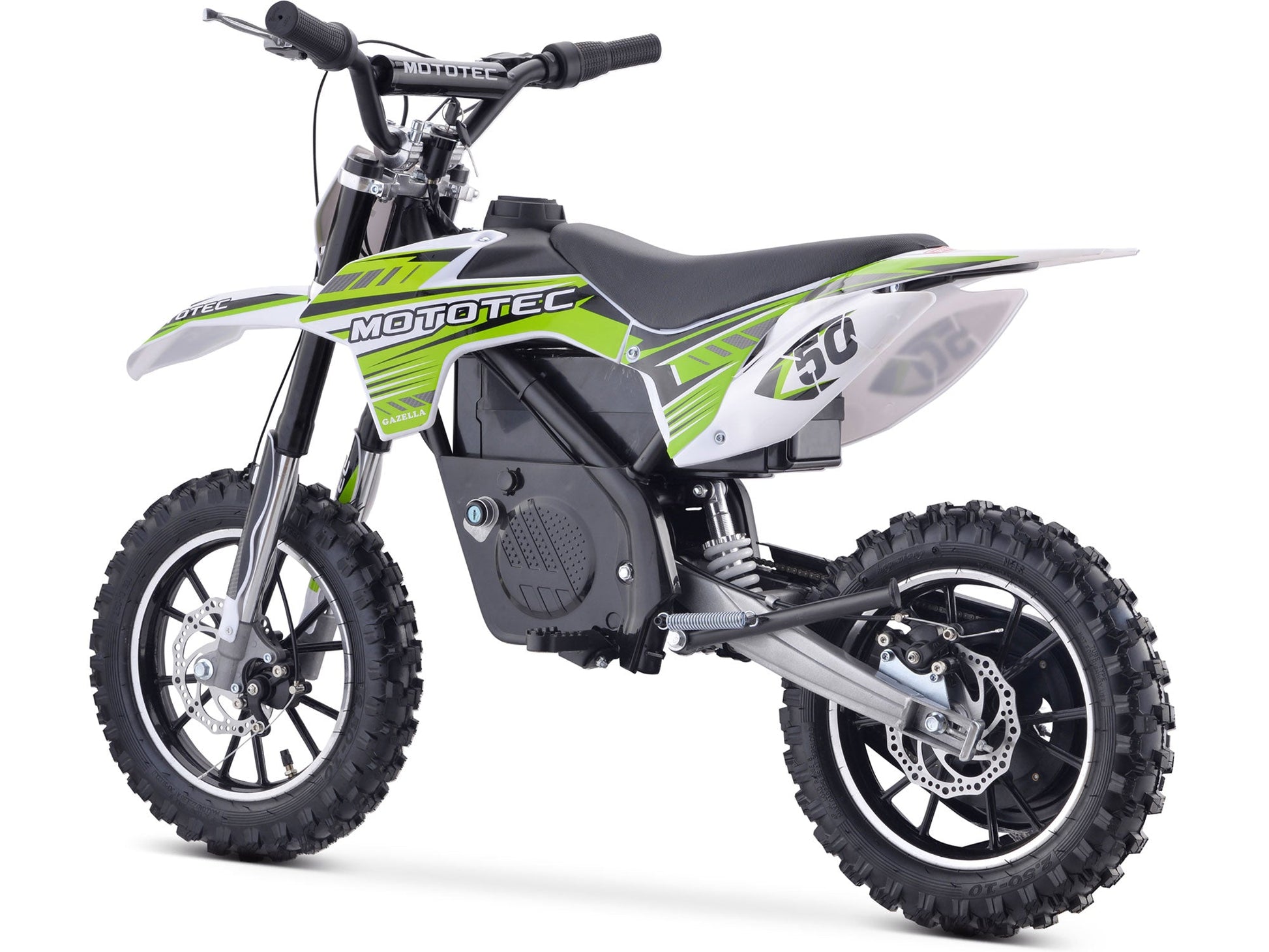 MotoTec 24v 500w Gazella Electric Dirt Bike Green - Image 2
