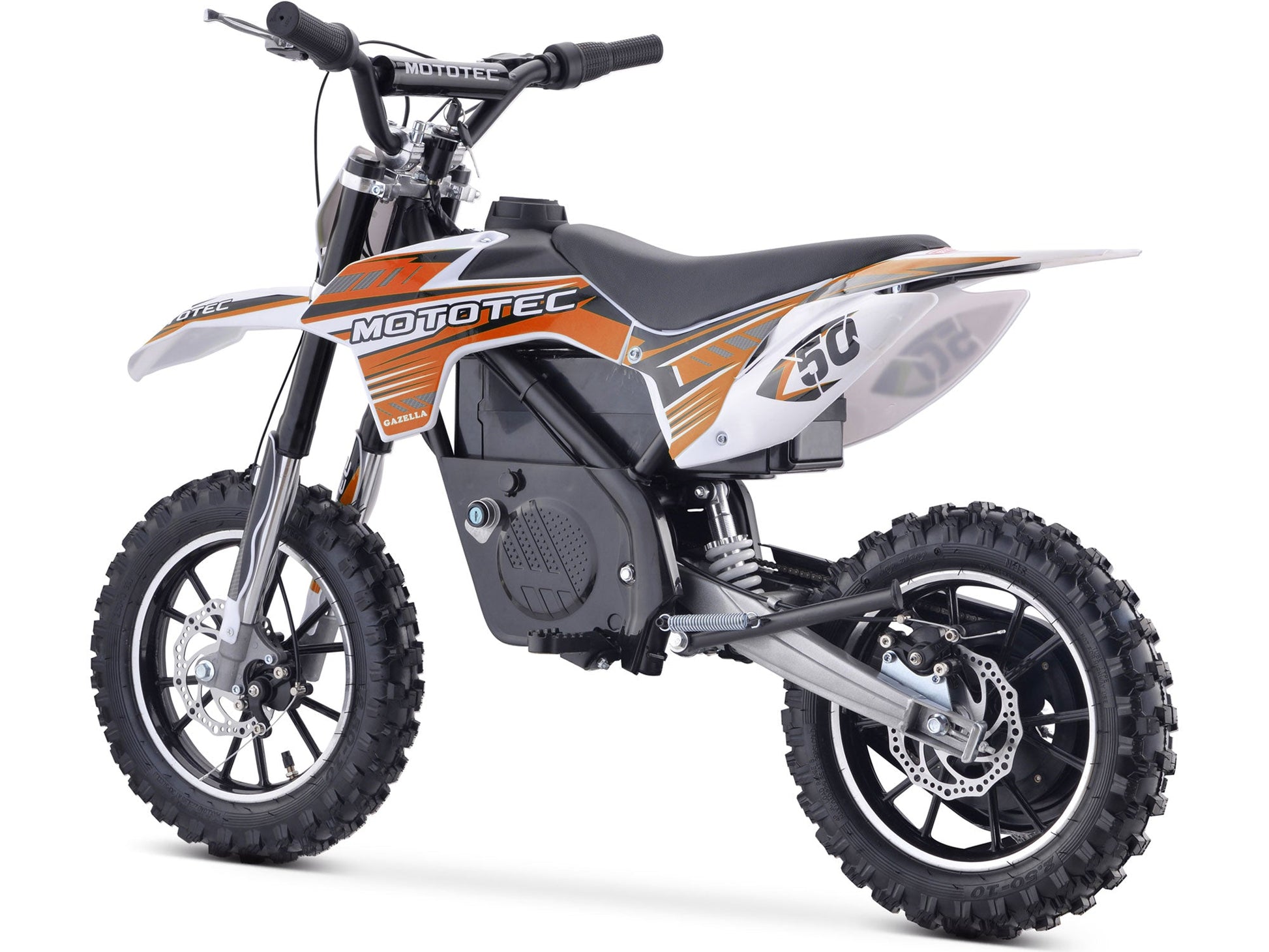 MotoTec 24v 500w Gazella Electric Dirt Bike Orange - Image 3