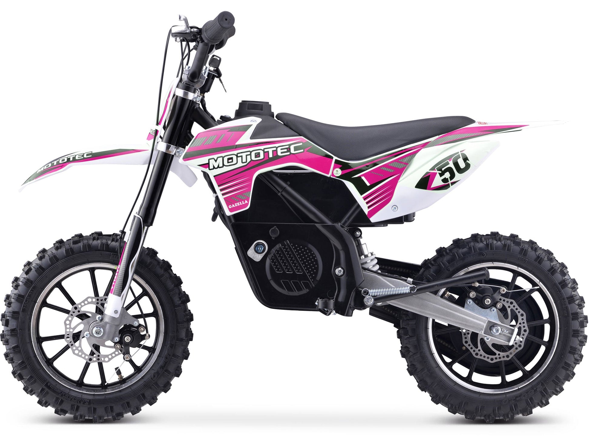 MotoTec 24v 500w Gazella Electric Dirt Bike Purple - Image 2