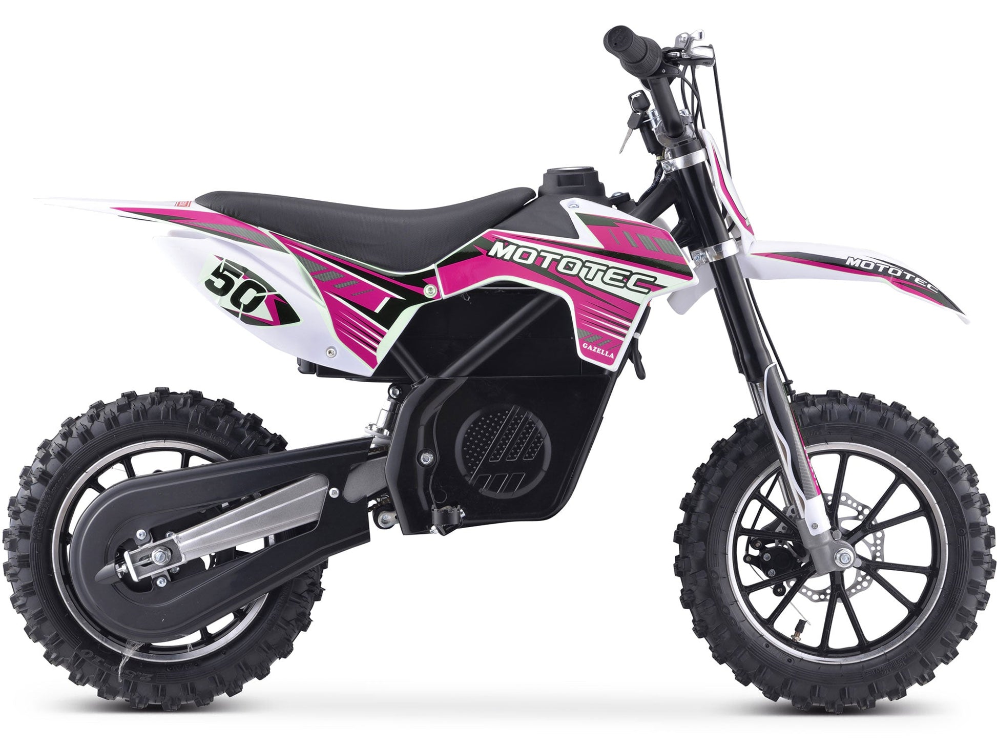 MotoTec 24v 500w Gazella Electric Dirt Bike Purple - Image 3