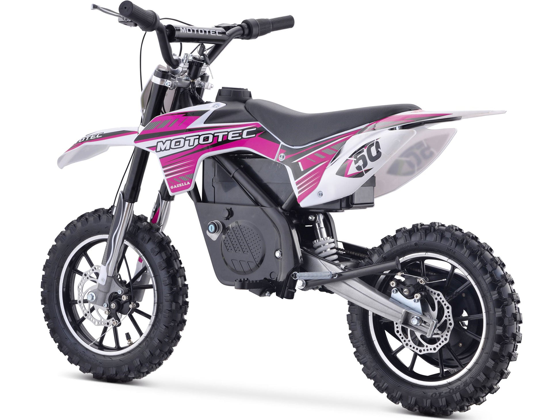 MotoTec 24v 500w Gazella Electric Dirt Bike Purple - Image 4