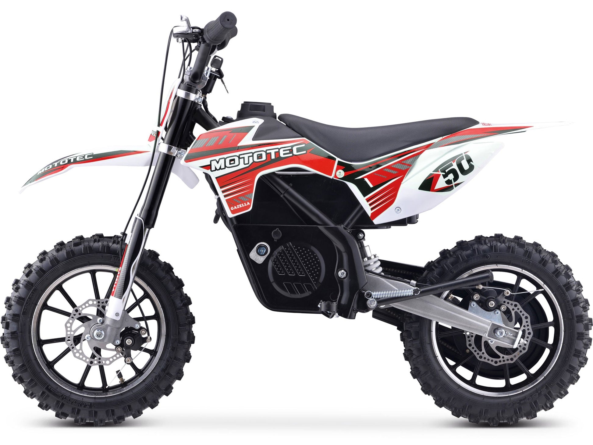 MotoTec 24v 500w Gazella Electric Dirt Bike Red - Image 3