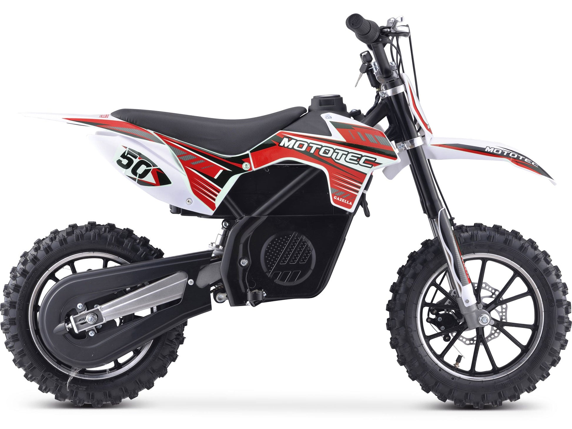 MotoTec 24v 500w Gazella Electric Dirt Bike Red - Image 2