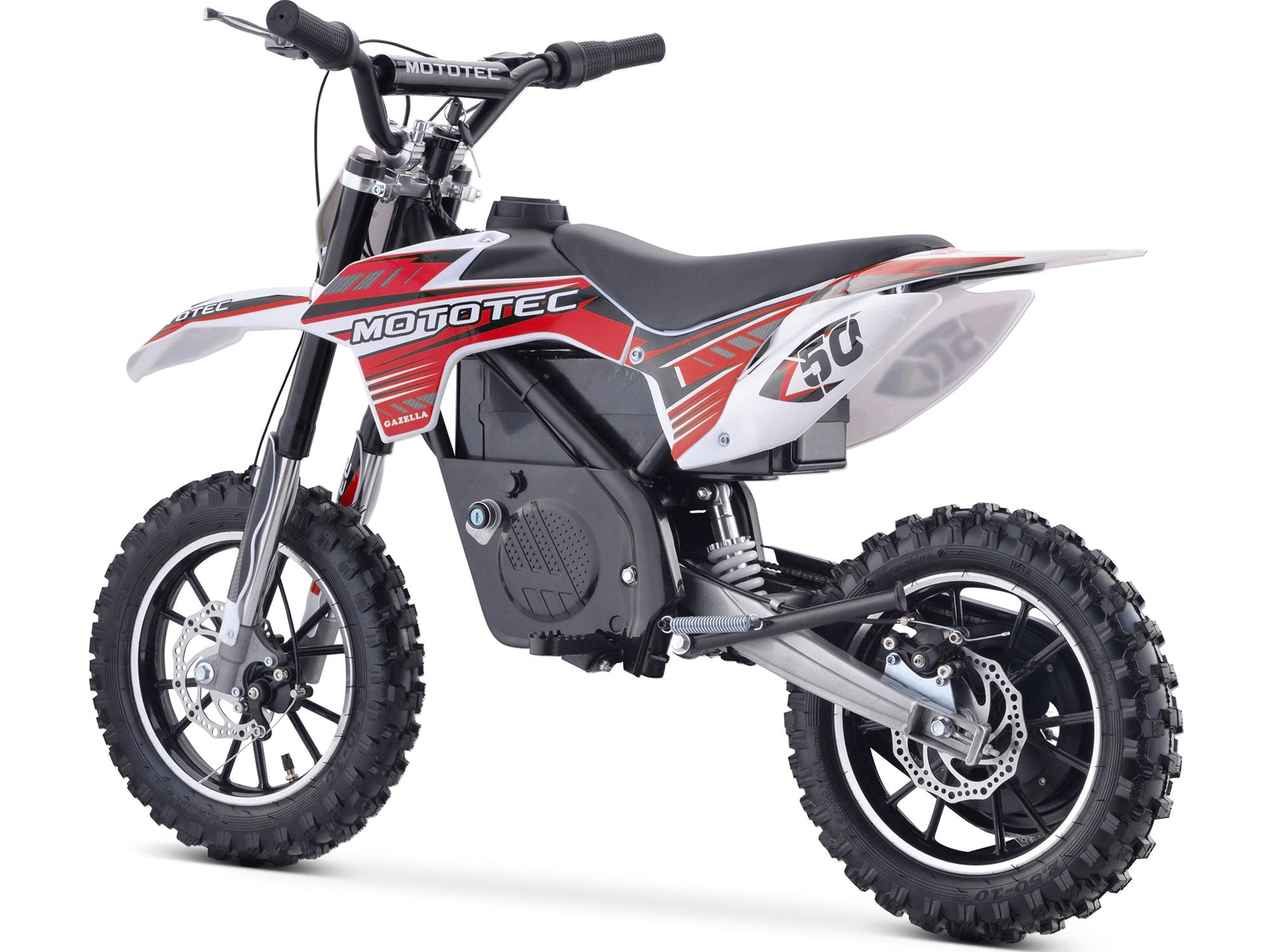 MotoTec 24v 500w Gazella Electric Dirt Bike Red - Image 4