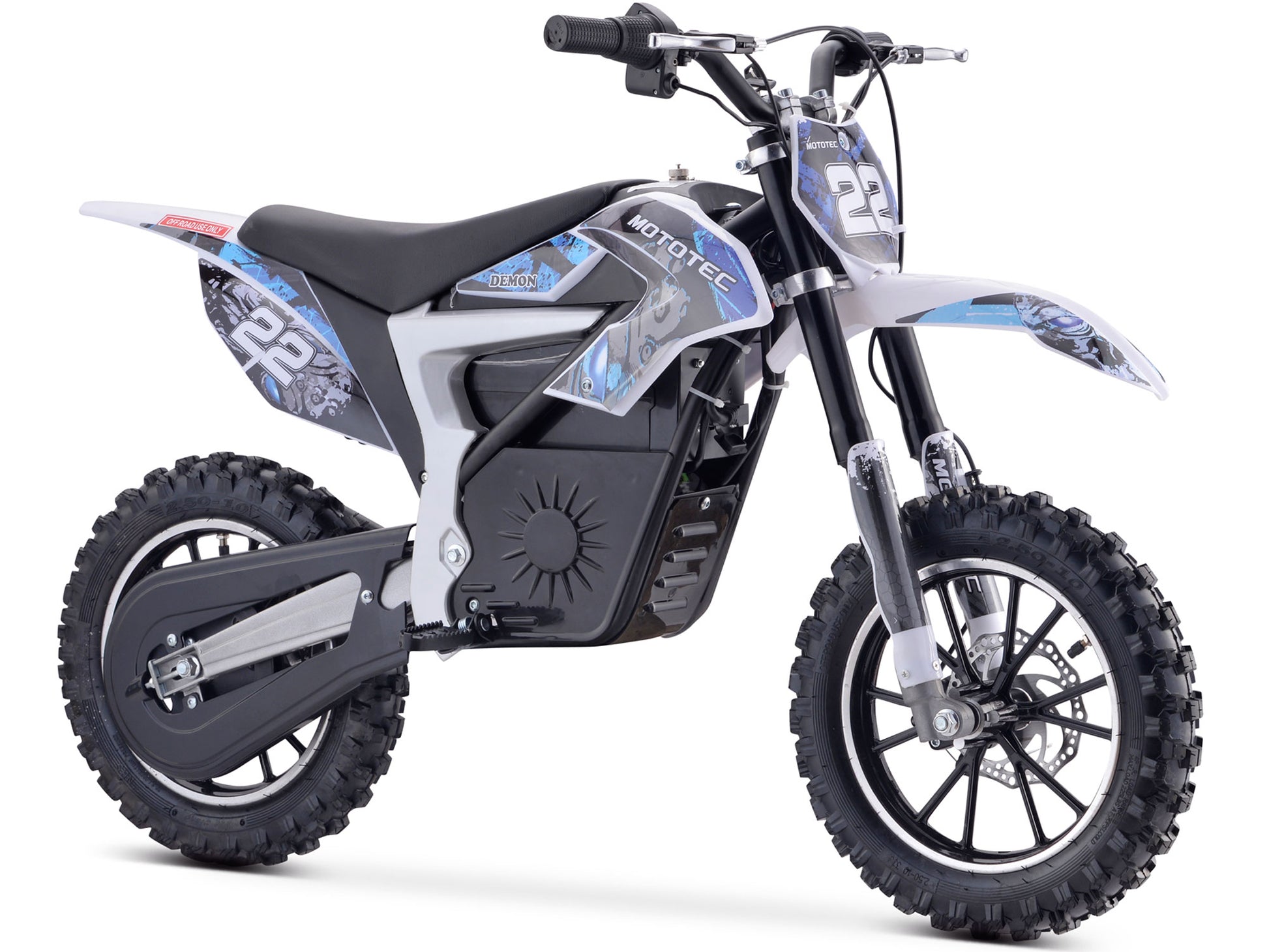 Blue MotoTec 36v 500w Electric Dirt Bike for Kids - Image 1