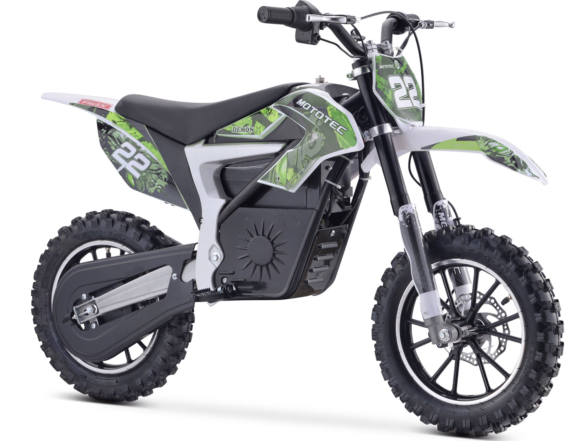MotoTec 36v 500w Electric Dirt Bike for Kids Green - Image 1