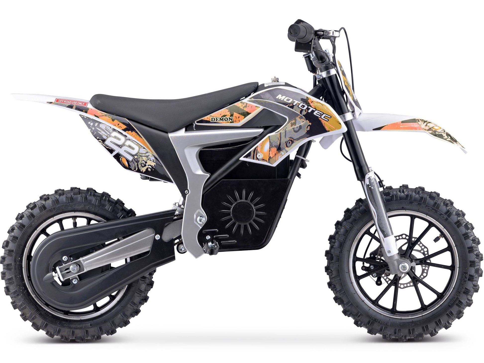 MotoTec 36v 500w Demon Electric Dirt Bike Lithium Orange - Image 2