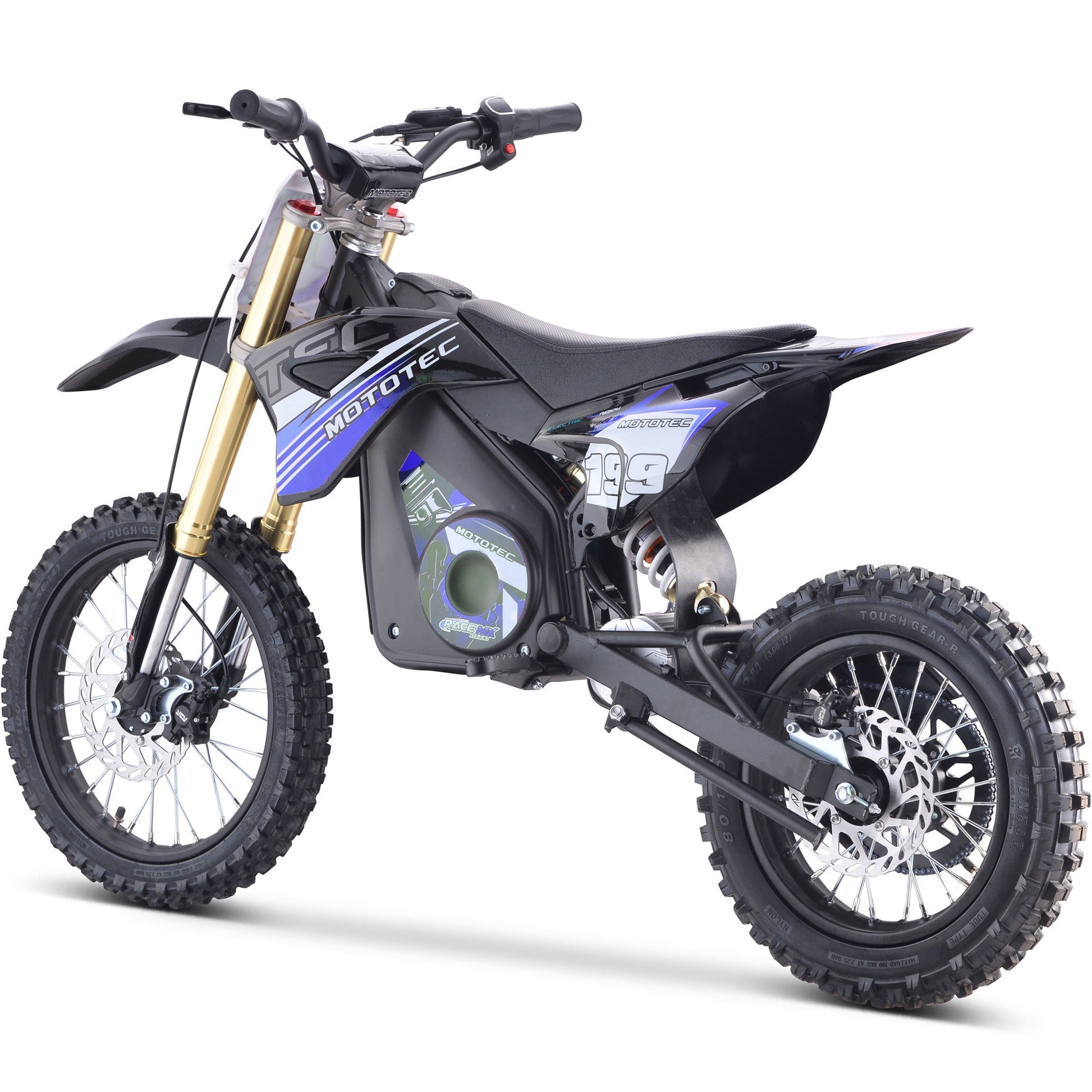 MotoTec 36v Pro Electric Dirt Bike 1000w Lithium Blue - Image 4