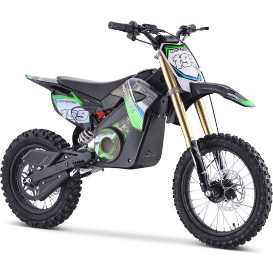 Green MotoTec 36V 1000W Pro Electric Dirt Bike for Teens