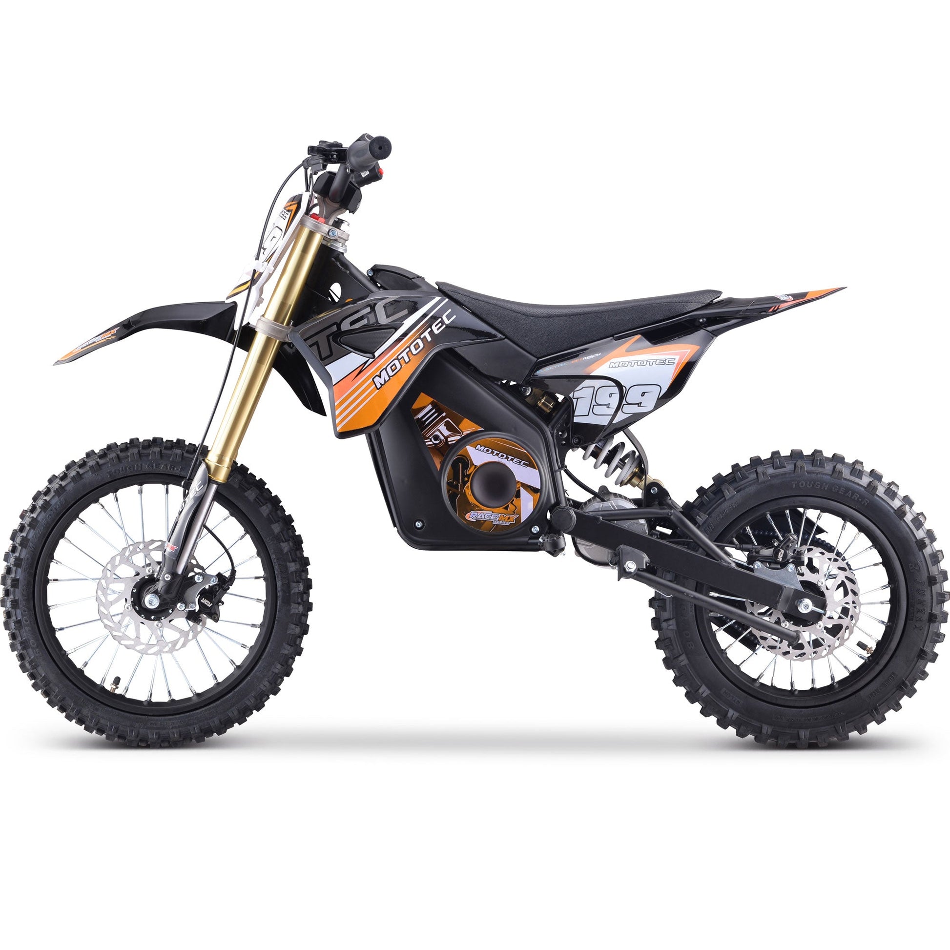 MotoTec 36v Pro Electric Dirt Bike 1000w Lithium Orange - Image 5