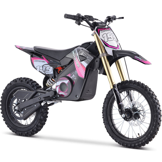 MotoTec 36v 1000w Electric Dirt Bike Pink for Teens