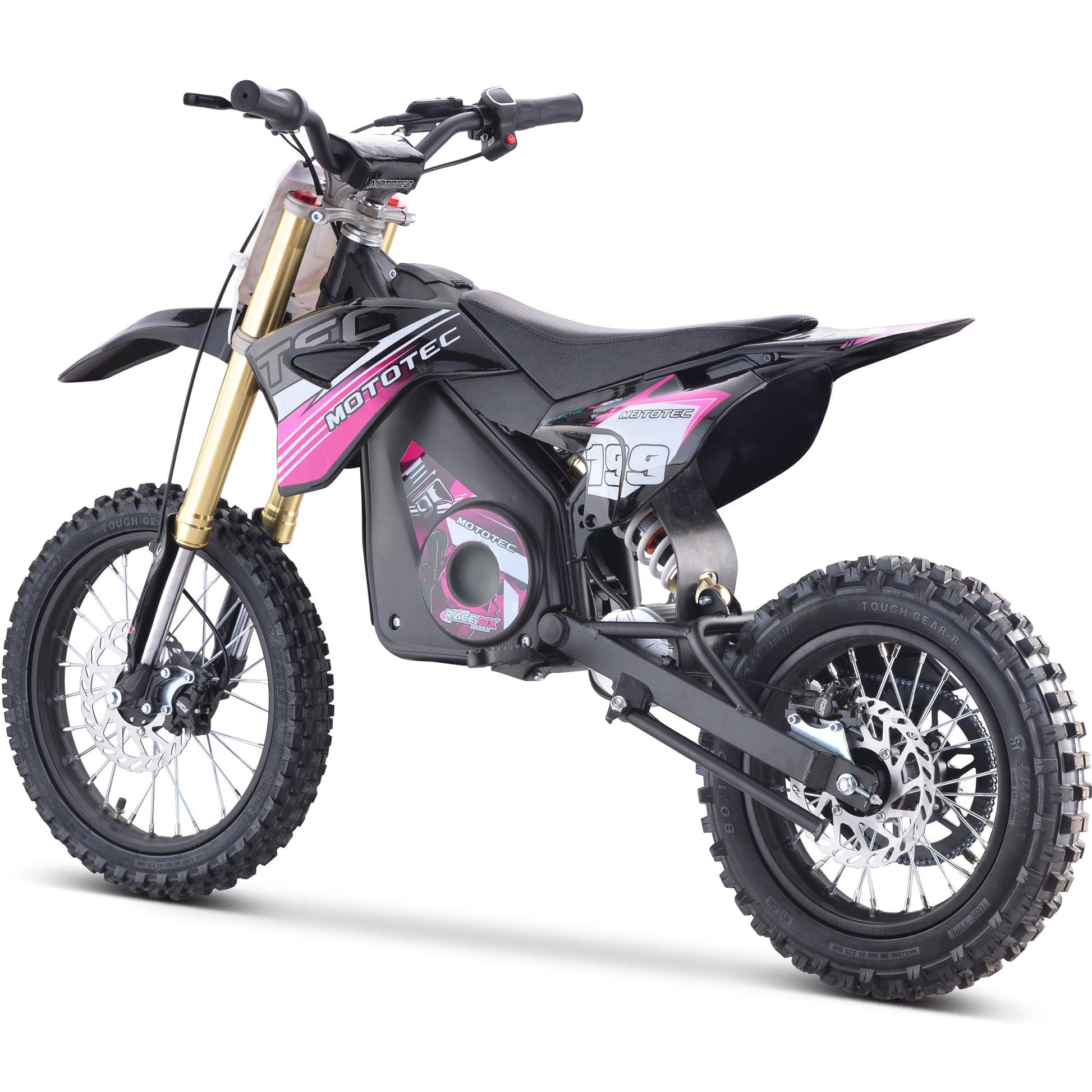 MotoTec 36v Pro Electric Dirt Bike 1000w Lithium Pink - Image 5