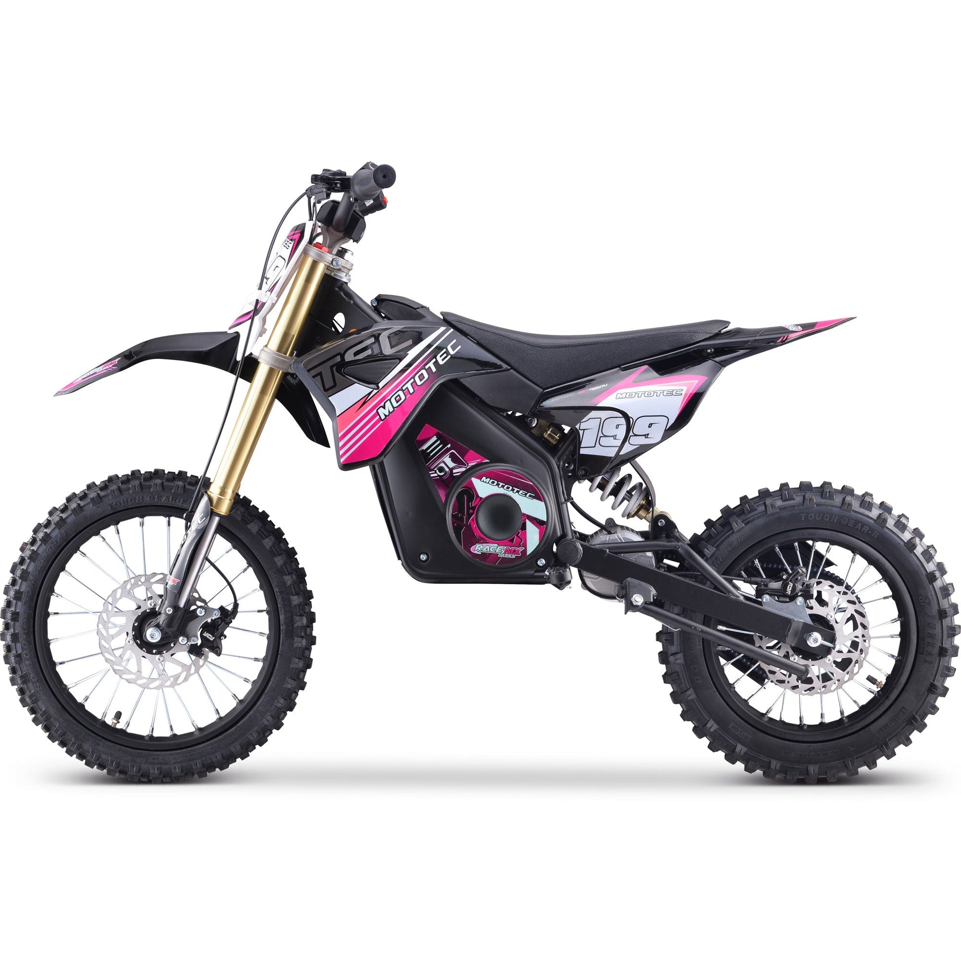 MotoTec 36v Pro Electric Dirt Bike 1000w Lithium Pink - Image 3