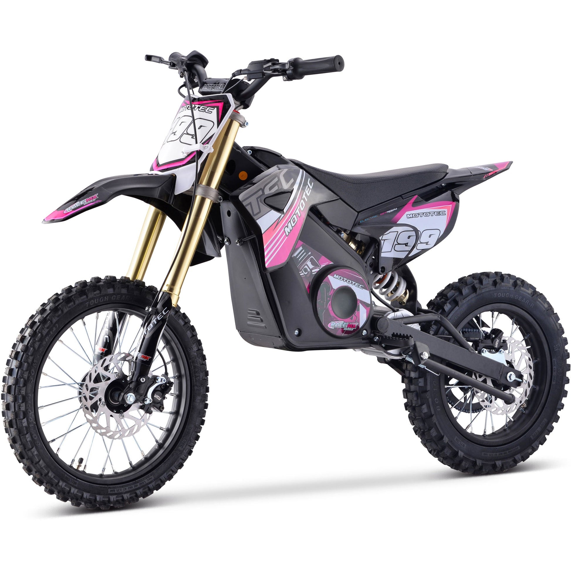 MotoTec 36v Pro Electric Dirt Bike 1000w Lithium Pink - Image 4