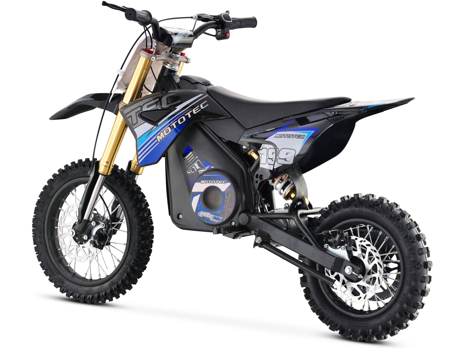 MotoTec 36v Pro Electric Dirt Bike 1000w Lithium Blue - Image 5