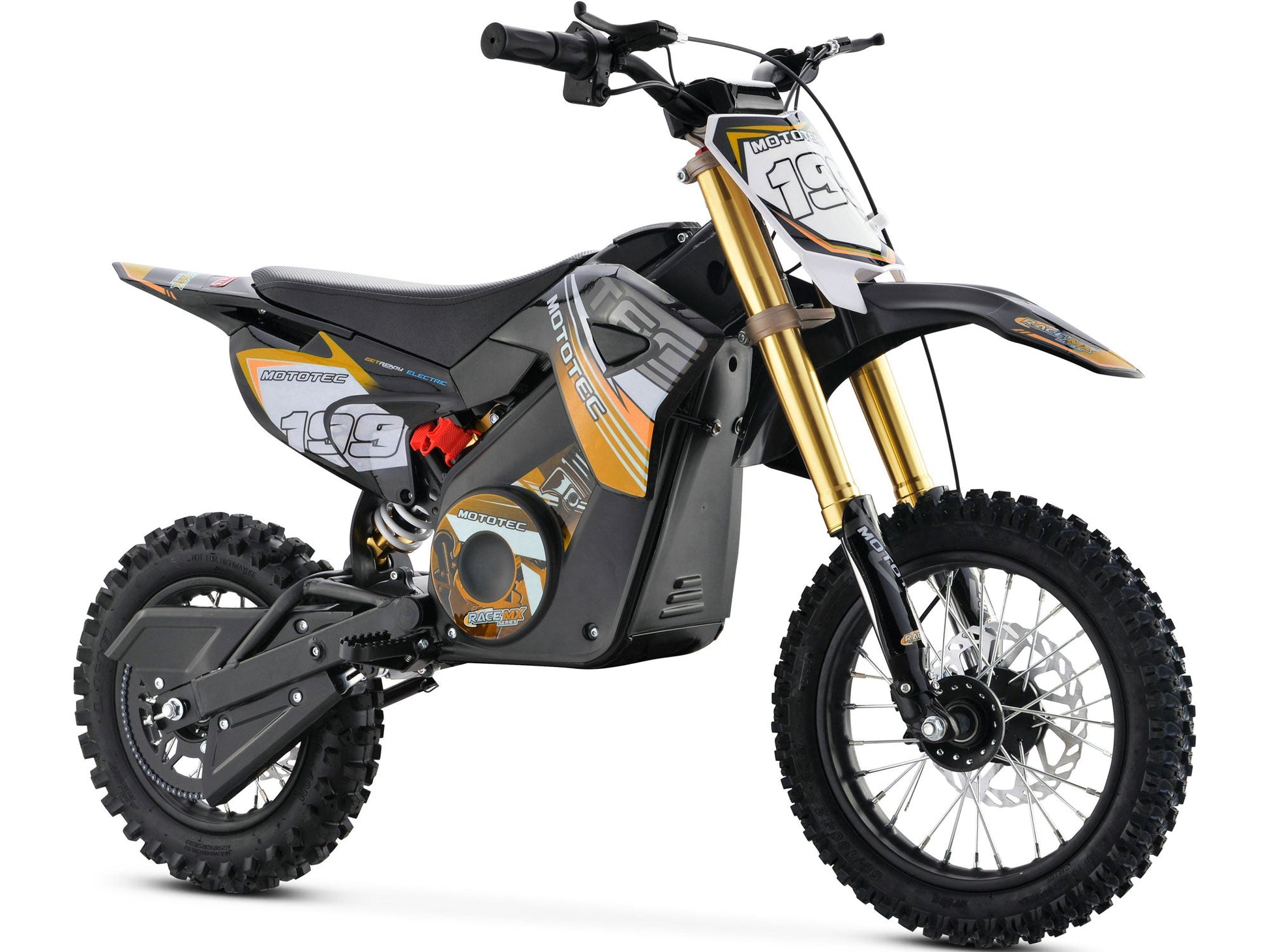 MotoTec 36v Pro Electric Dirt Bike 1000w Lithium Orange - Image 6
