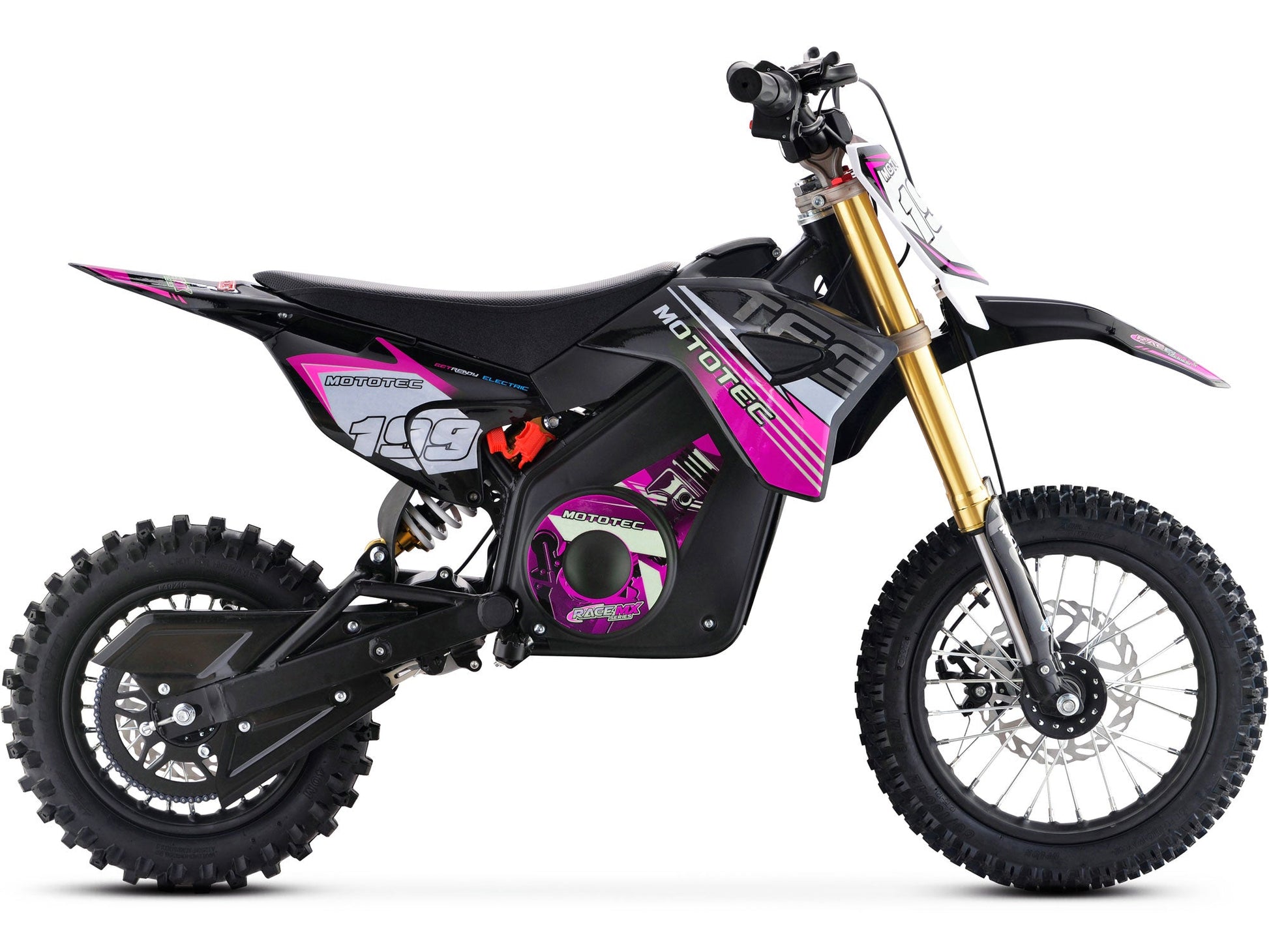 MotoTec 36v Pro Electric Dirt Bike 1000w Lithium Pink - Image 7