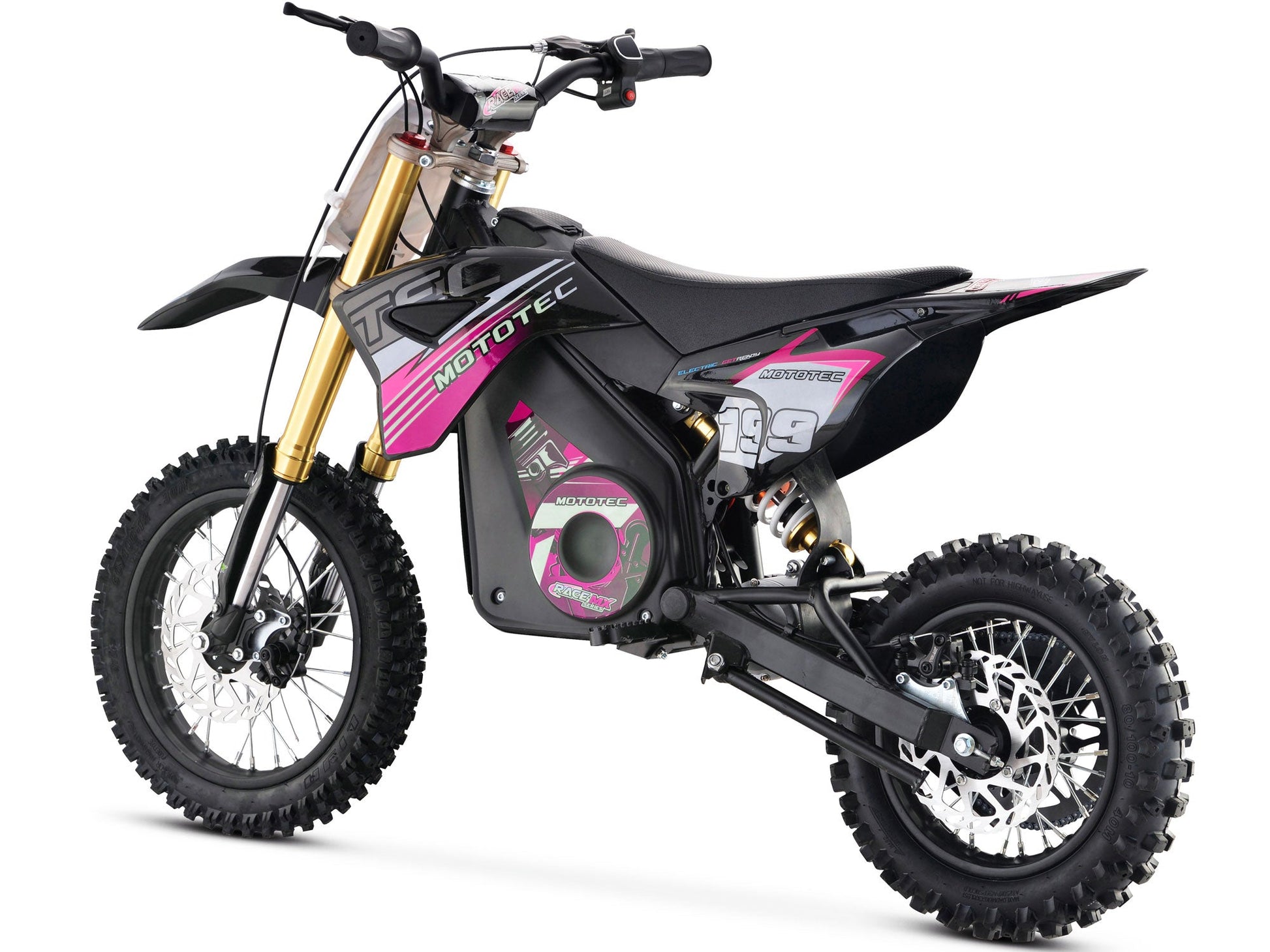 MotoTec 36v Pro Electric Dirt Bike 1000w Lithium Pink - Image 9