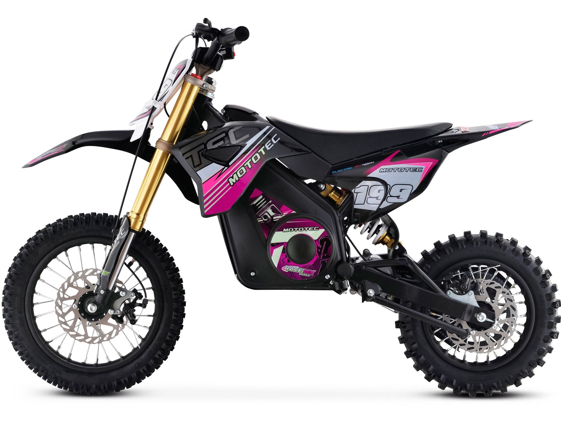MotoTec 36v Pro Electric Dirt Bike 1000w Lithium Pink - Image 10