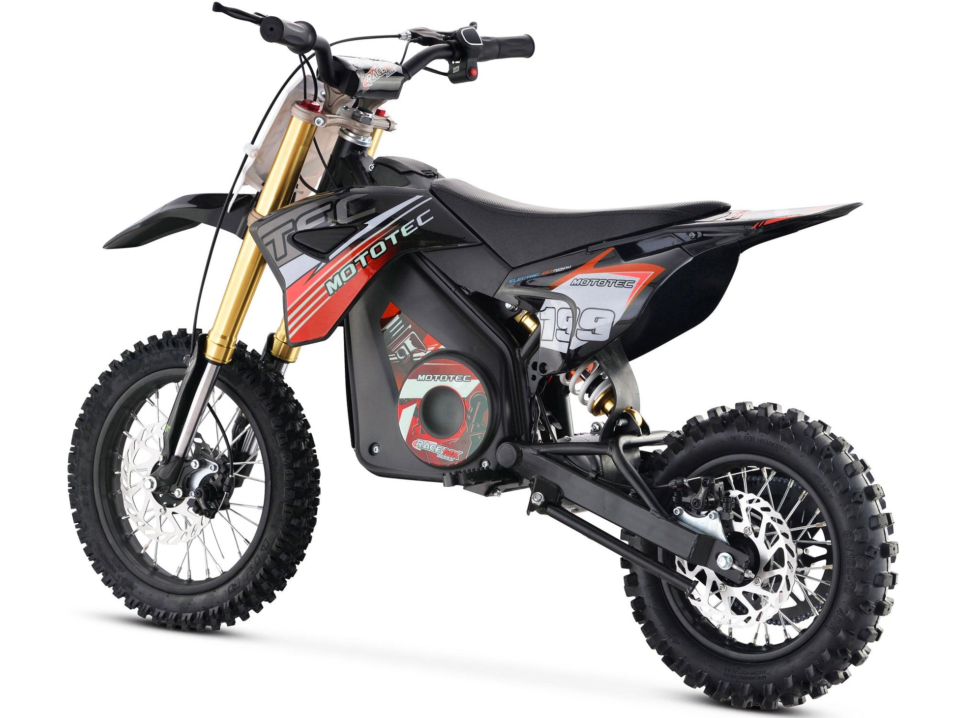 MotoTec 36v Pro Electric Dirt Bike 1000w Lithium Red - Image 3