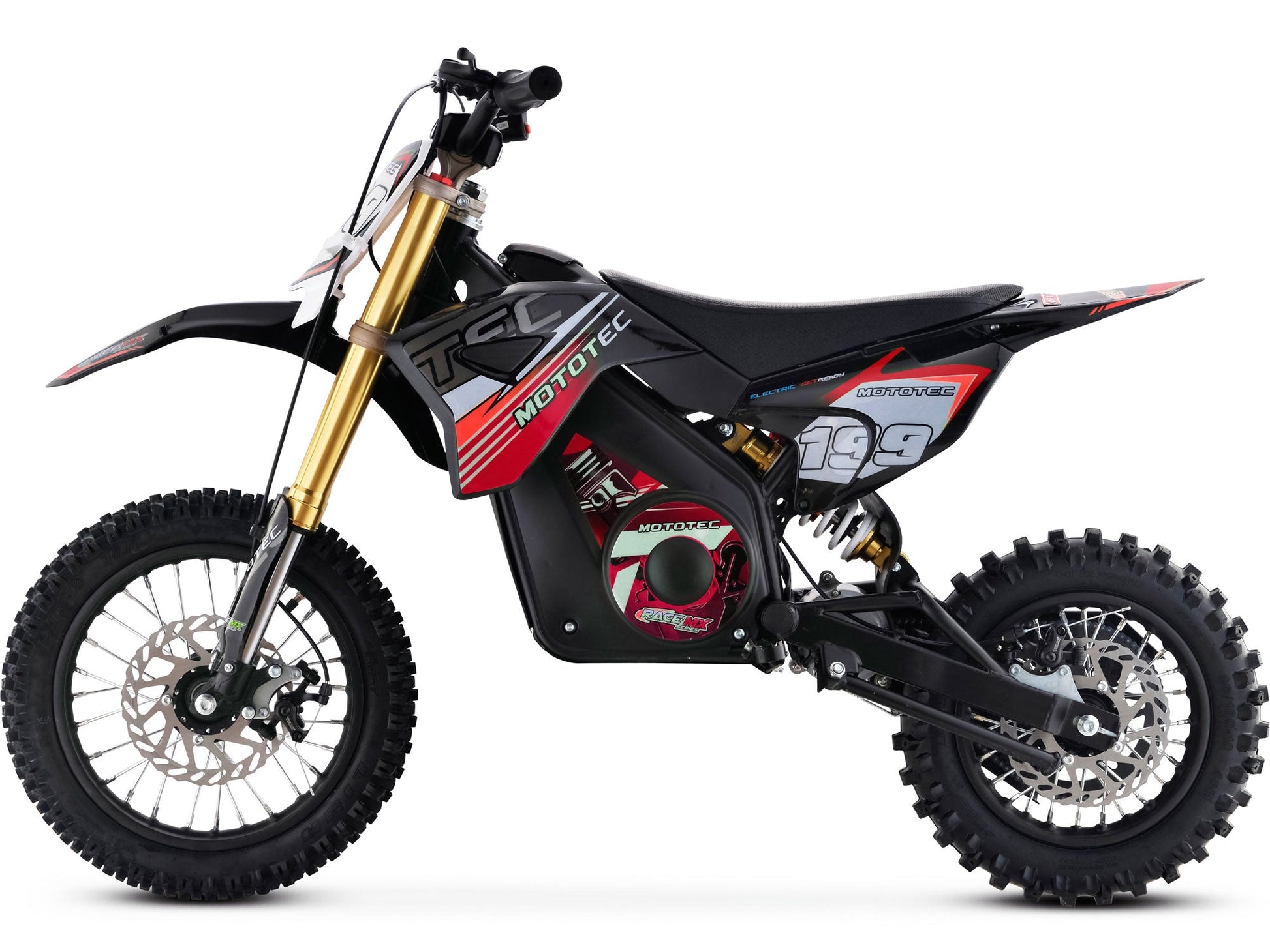 MotoTec 36v Pro Electric Dirt Bike 1000w Lithium Red - Image 4