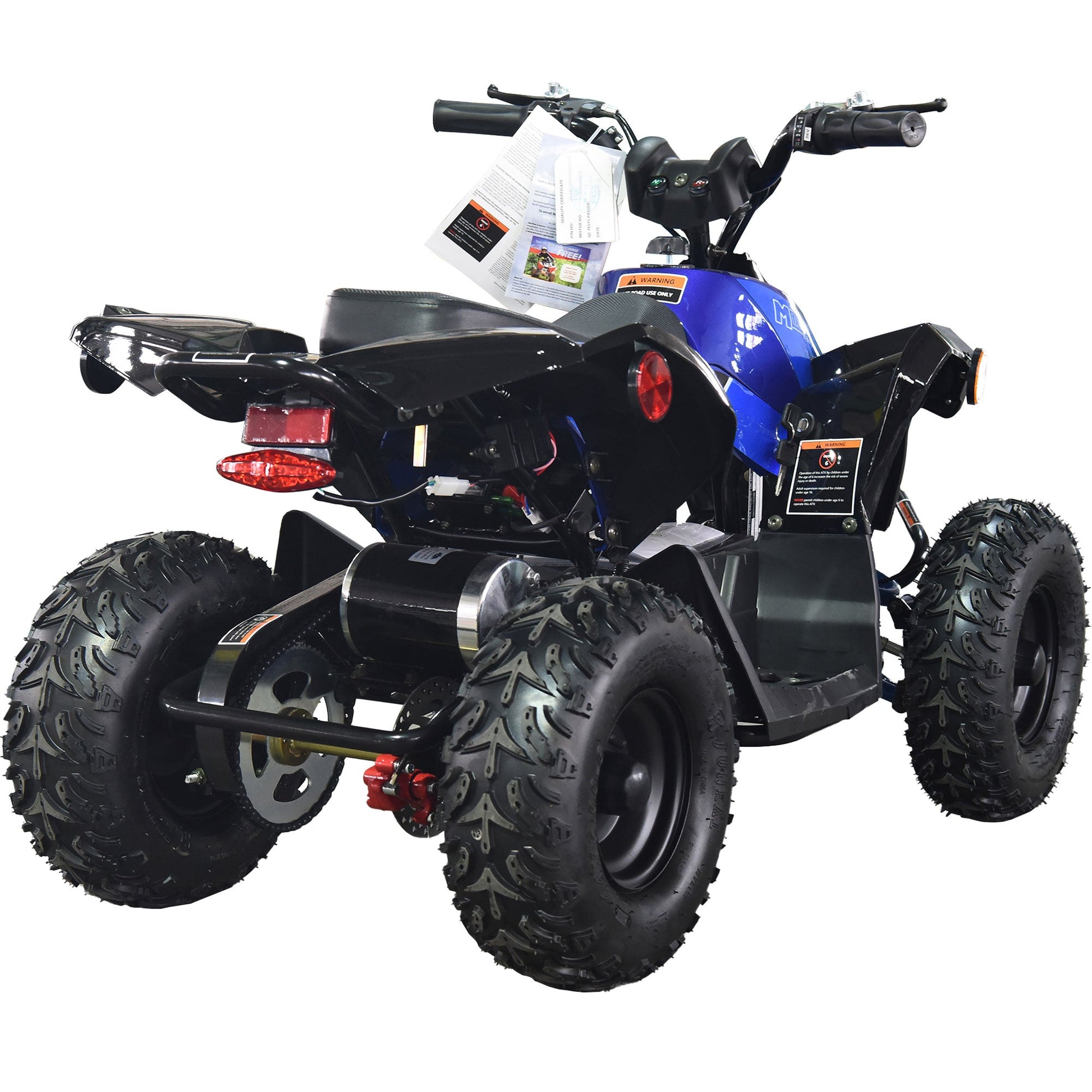 MotoTec E-Bully 36v 1000w ATV Blue - Image 4
