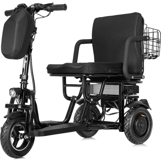 Folding Mobility Electric Trike 48V 700W Black