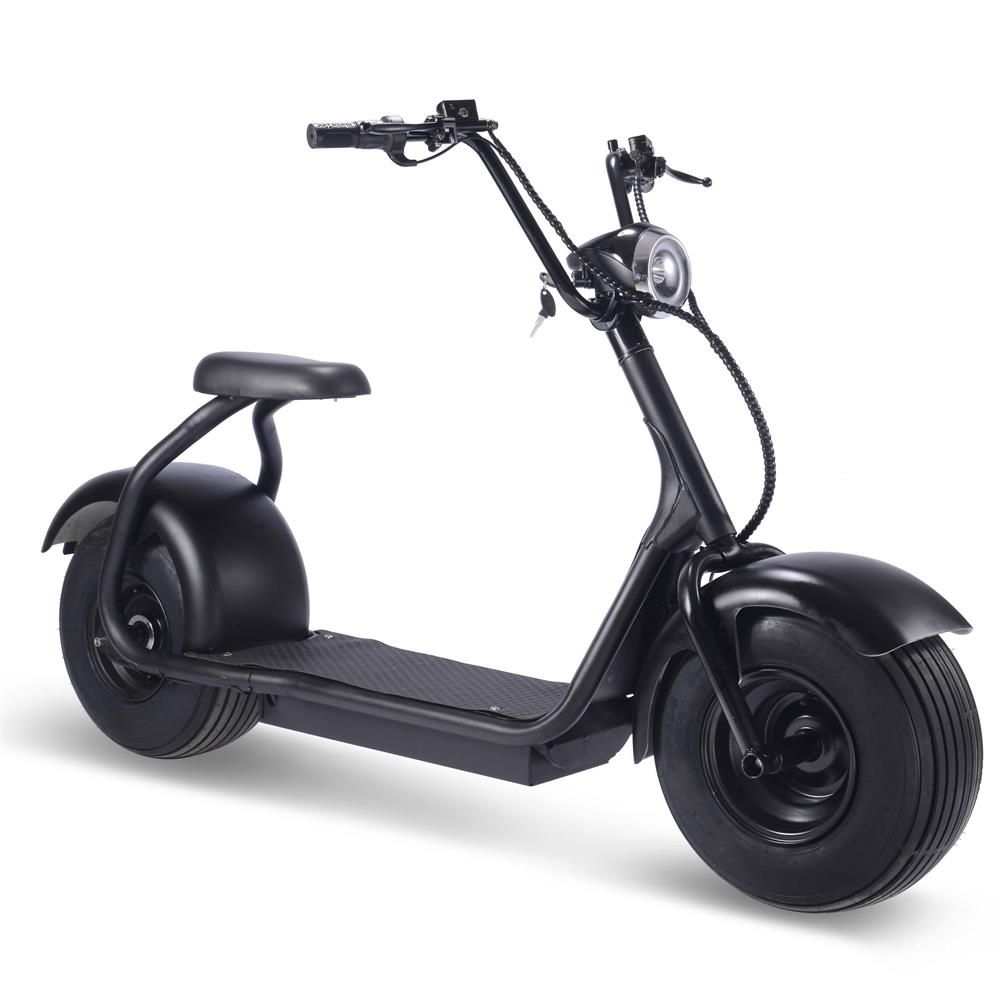 MotoTec Fat Tire 2000W Electric Scooter Black 60V Lithium - Image 1