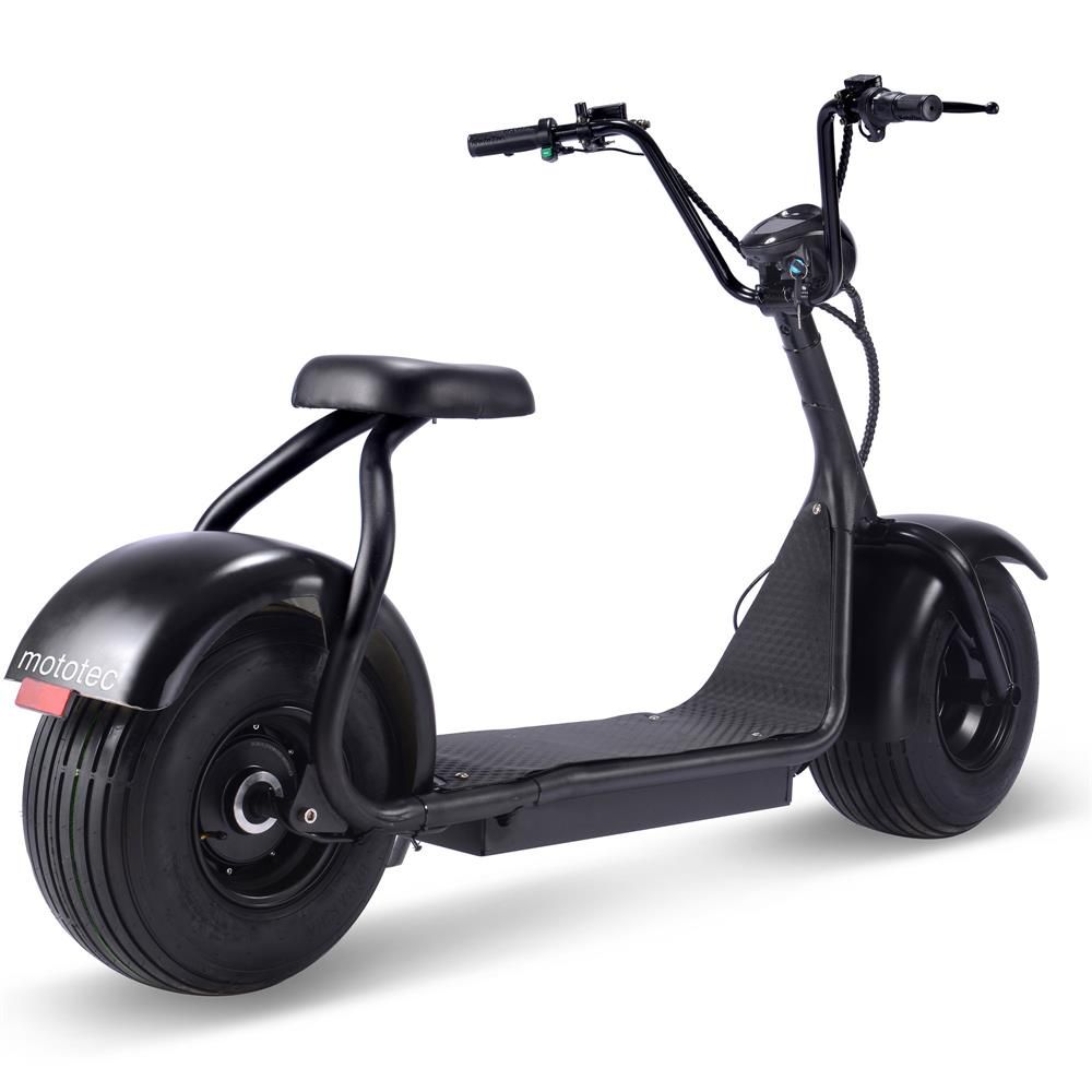MotoTec Fat Tire 60v 18ah 2000w Lithium Electric Scooter Black - Image 3