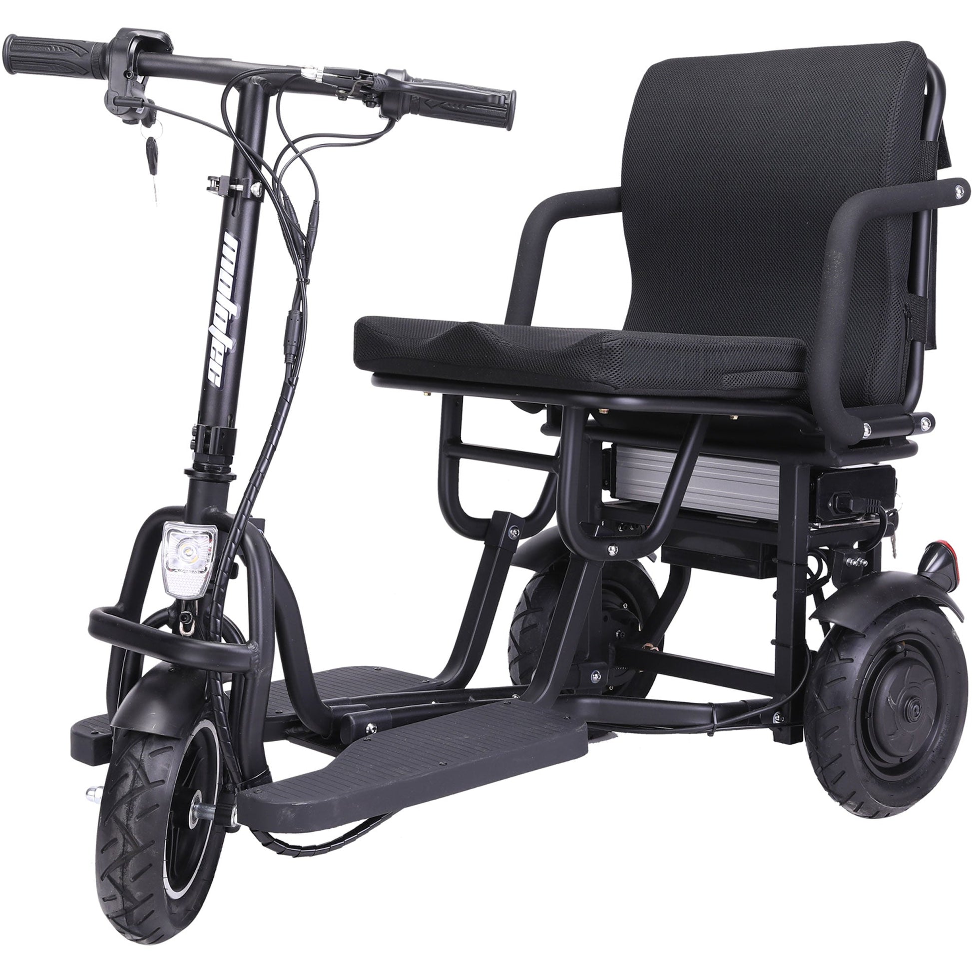 MotoTec Folding Mobility Electric Trike 48v 700w Dual Motor Lithium Black - Image 4