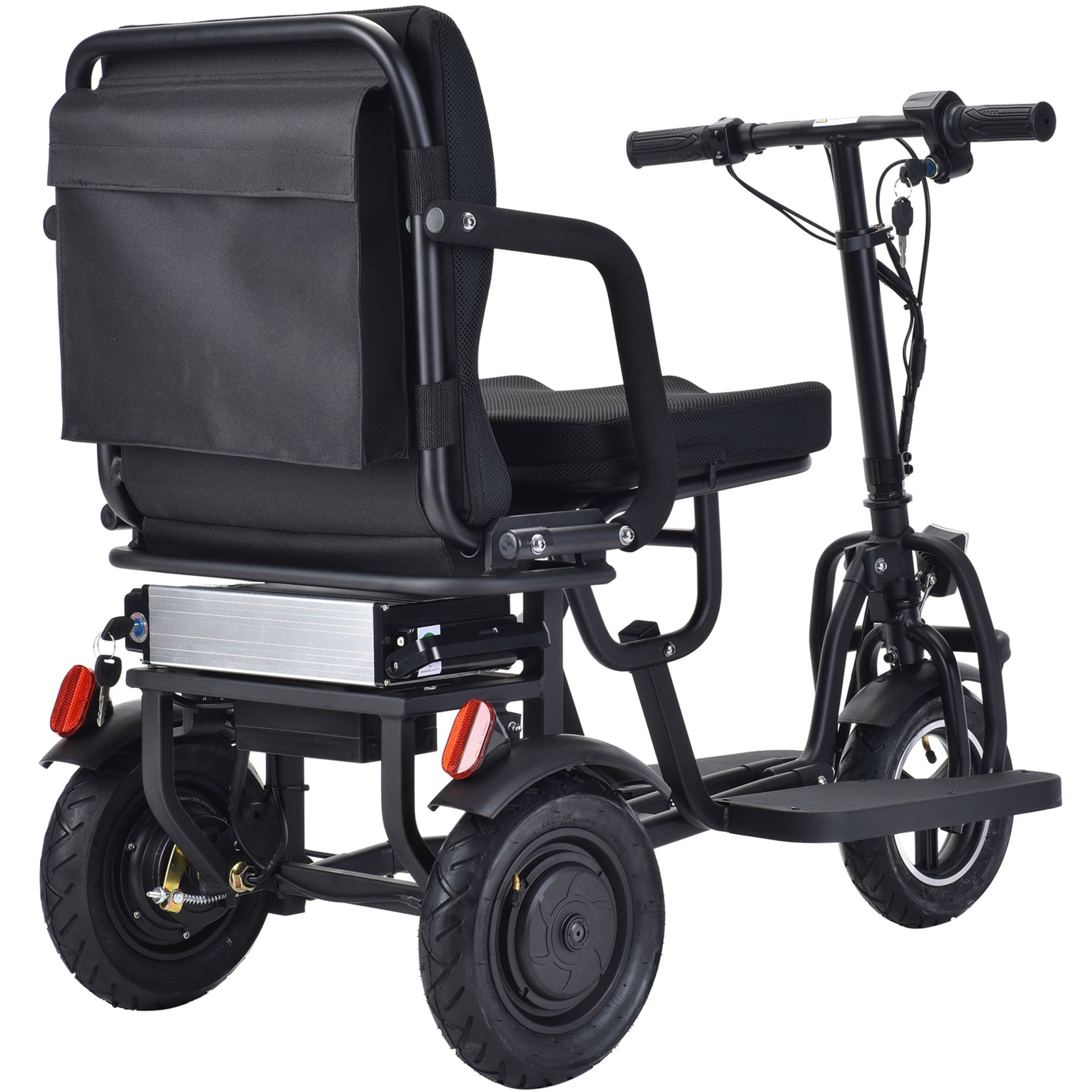 MotoTec Folding Mobility Electric Trike 48v 700w Dual Motor Lithium Black - Image 6