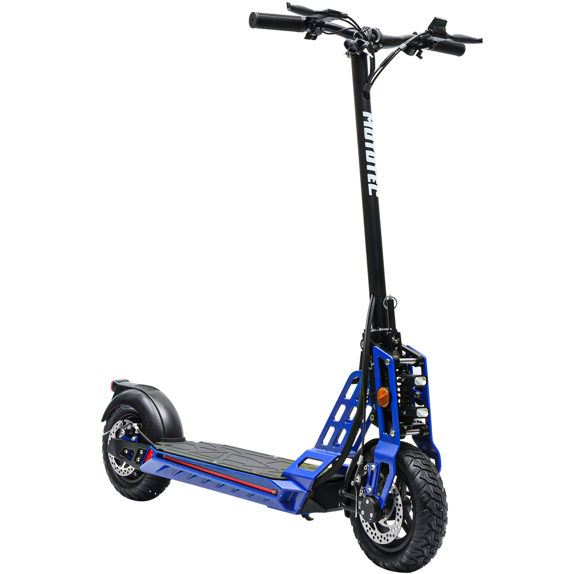 MotoTec Free Ride 48v 600w Lithium Electric Scooter Blue - Image 2