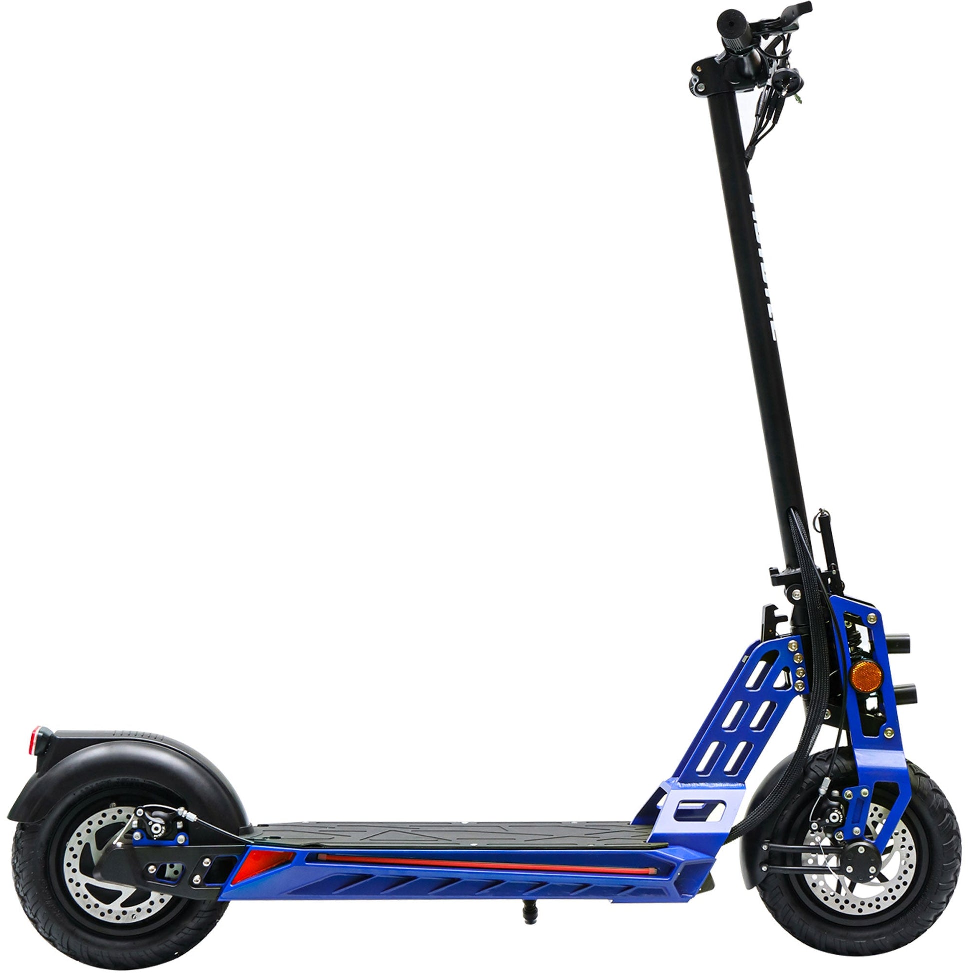 MotoTec Free Ride 48v 600w Lithium Electric Scooter Blue - Image 5