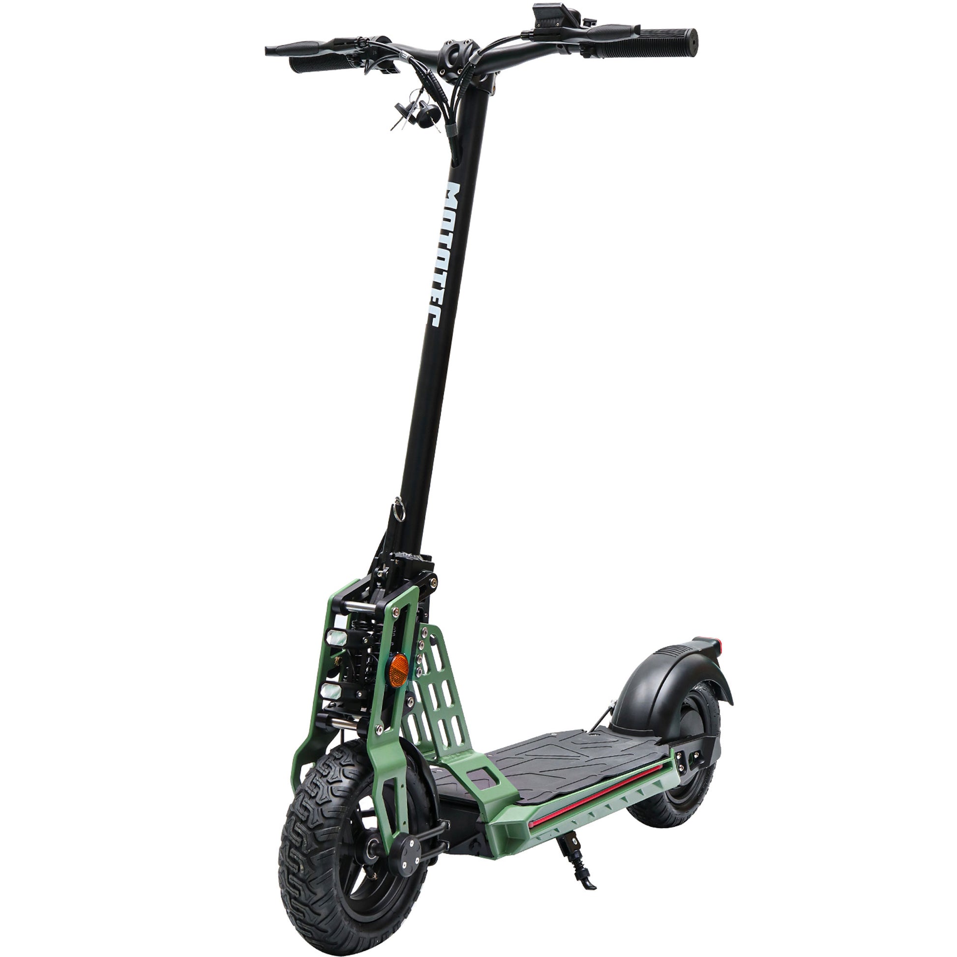 MotoTec Free Ride 600W Electric Scooter Green 48V - Image 1