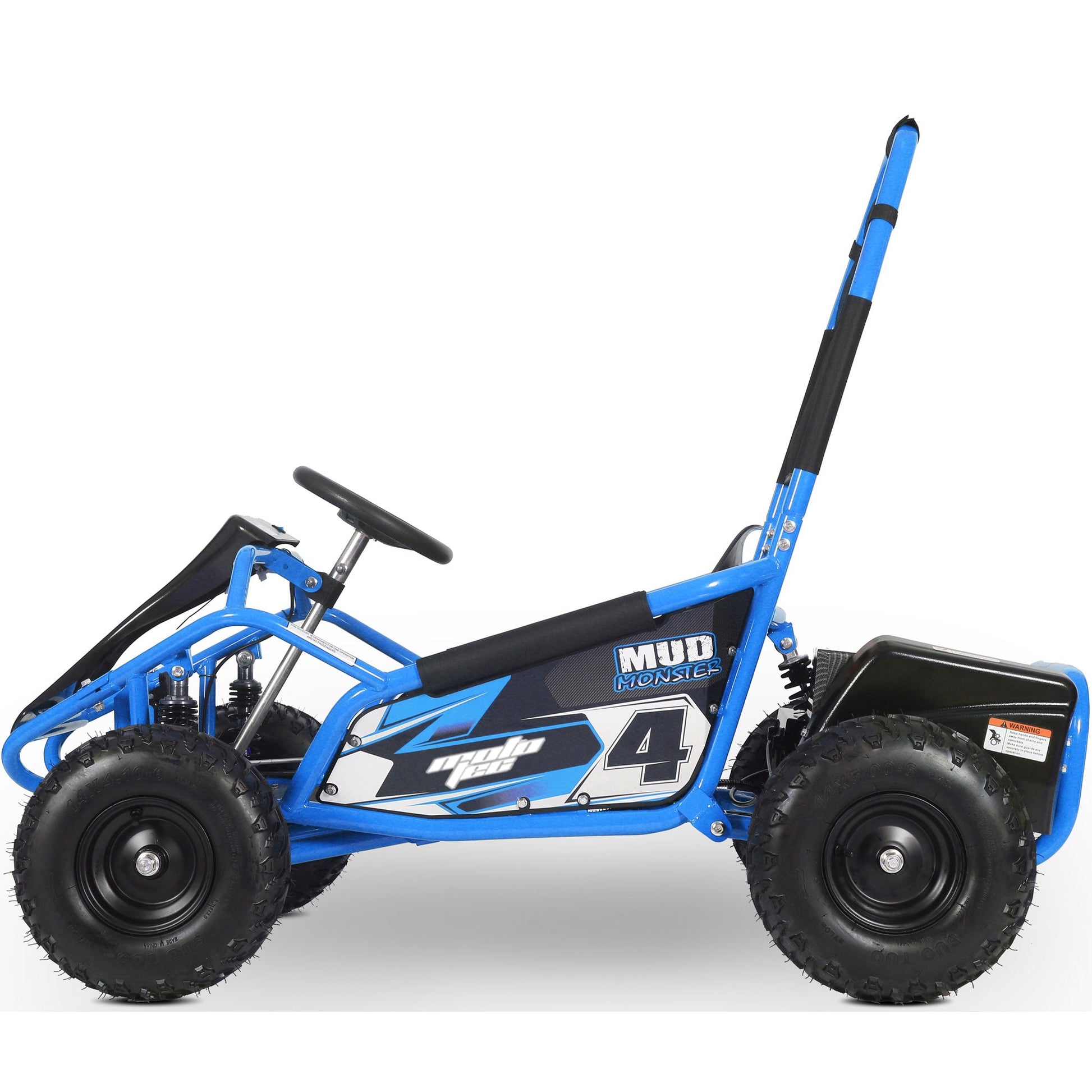 MotoTec Mud Monster Kids Electric 48v 1000w Go Kart Full Suspension Blue - Image 3
