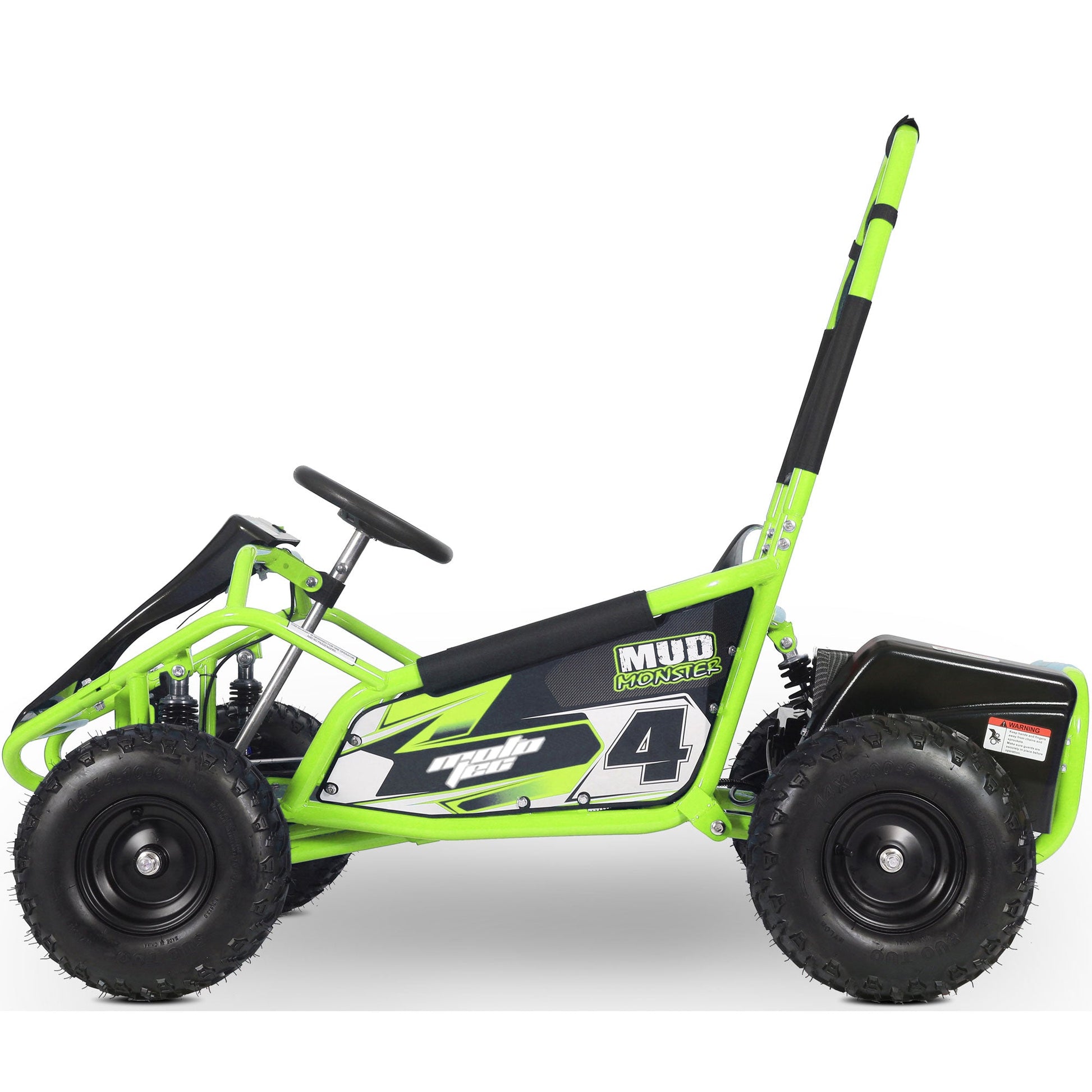 MotoTec Mud Monster Kids Electric 48v 1000w Go Kart Full Suspension Green - Image 2