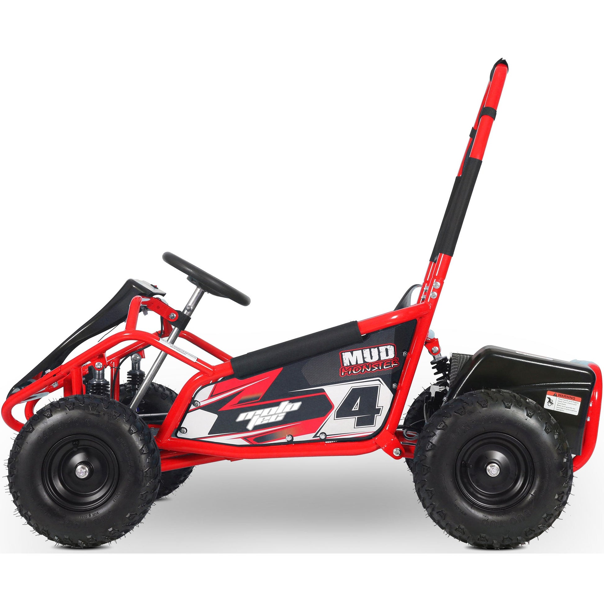 MotoTec Mud Monster Kids Electric 48v 1000w Go Kart Full Suspension Red - Image 2