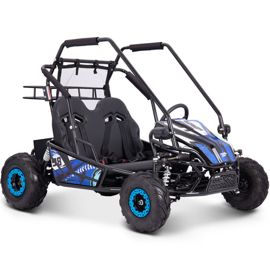 MotoTec Mud Monster XL 72V Electric Go Kart Blue
