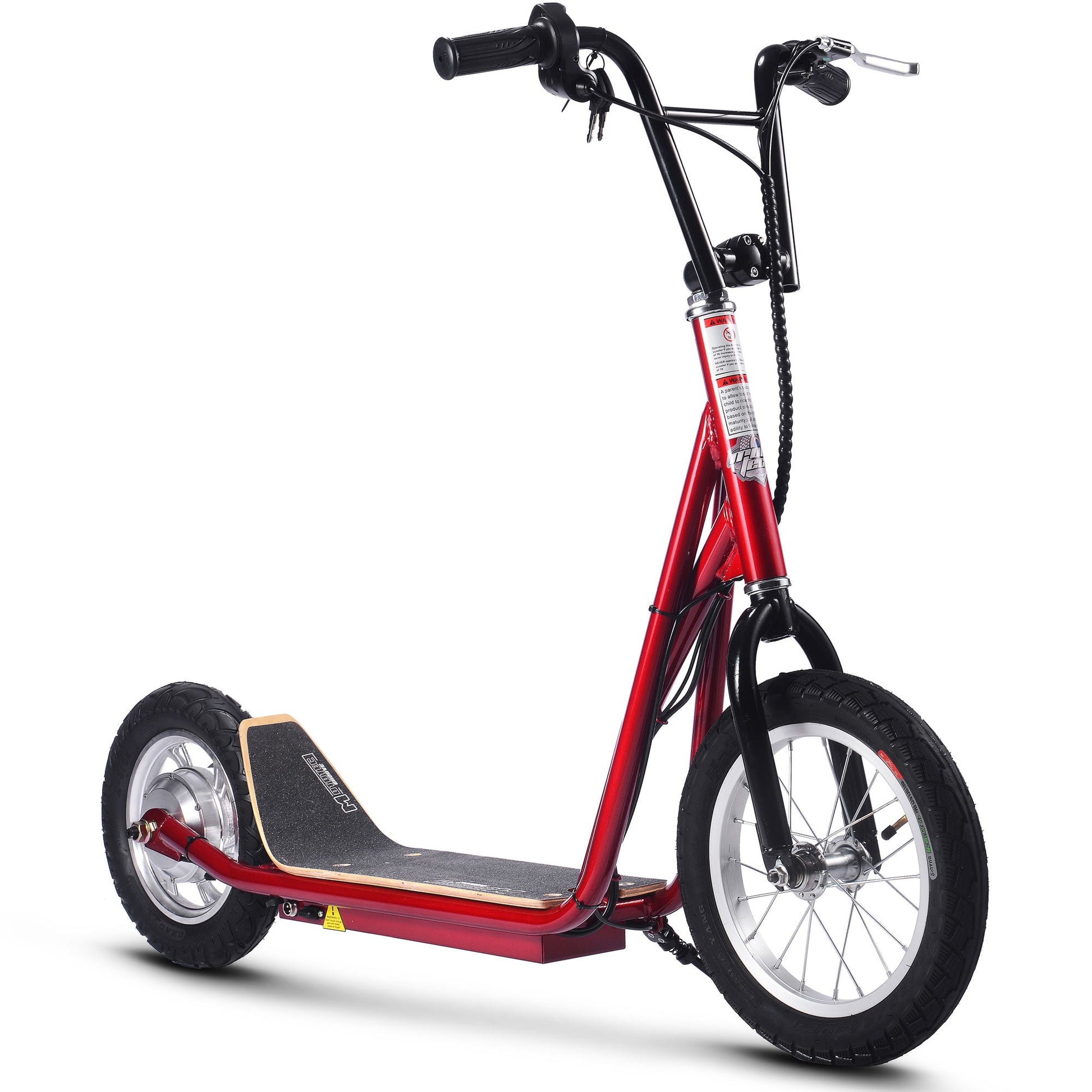 MotoTec Groove 36v 350w Big Wheel Lithium Electric Scooter Red - Image 3
