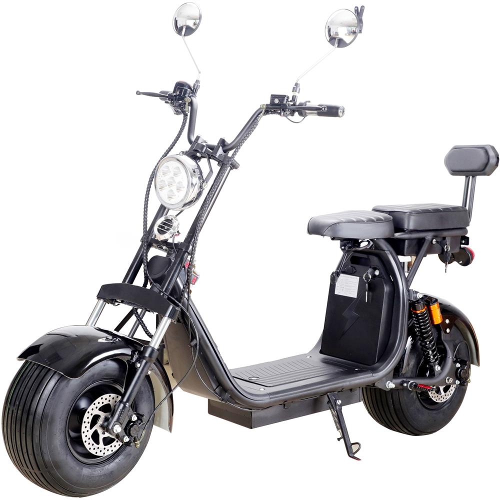 MotoTec Knockout 60V 2000W Black Electric Scooter - Image 1