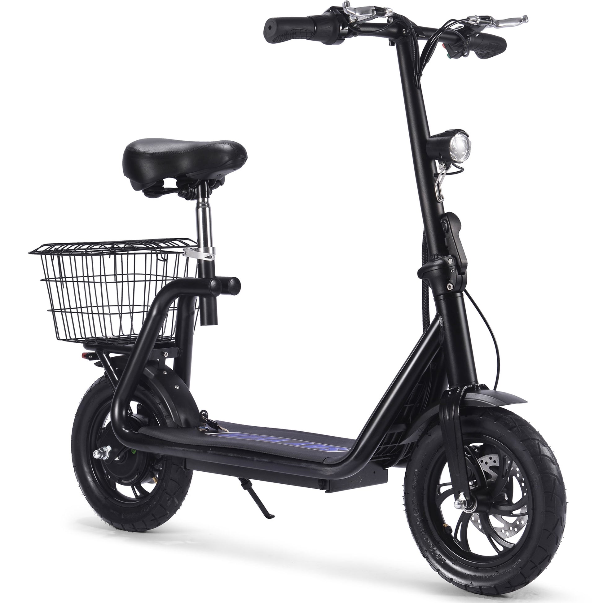 MotoTec Metro 36V 500W Electric Scooter Black Foldable - Image 1