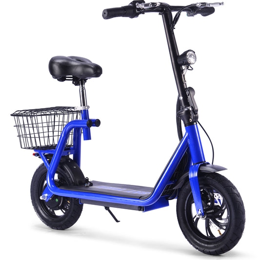 MotoTec Metro 36V 500W Electric Scooter Blue Foldable