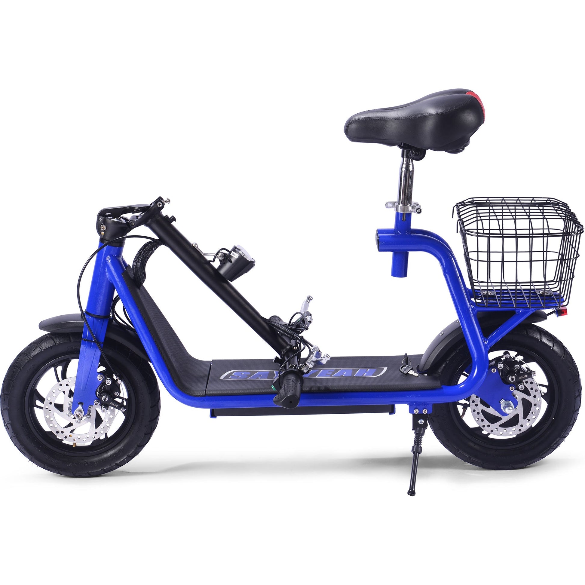 MotoTec Metro 36v 500w Lithium Electric Scooter Blue - Image 5