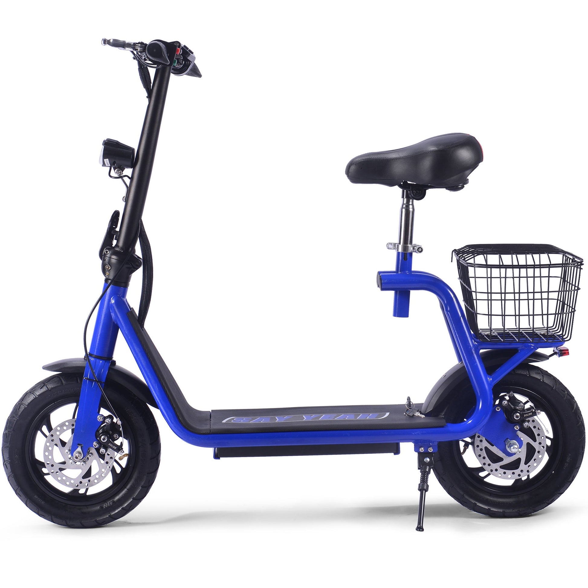 MotoTec Metro 36v 500w Lithium Electric Scooter Blue - Image 2